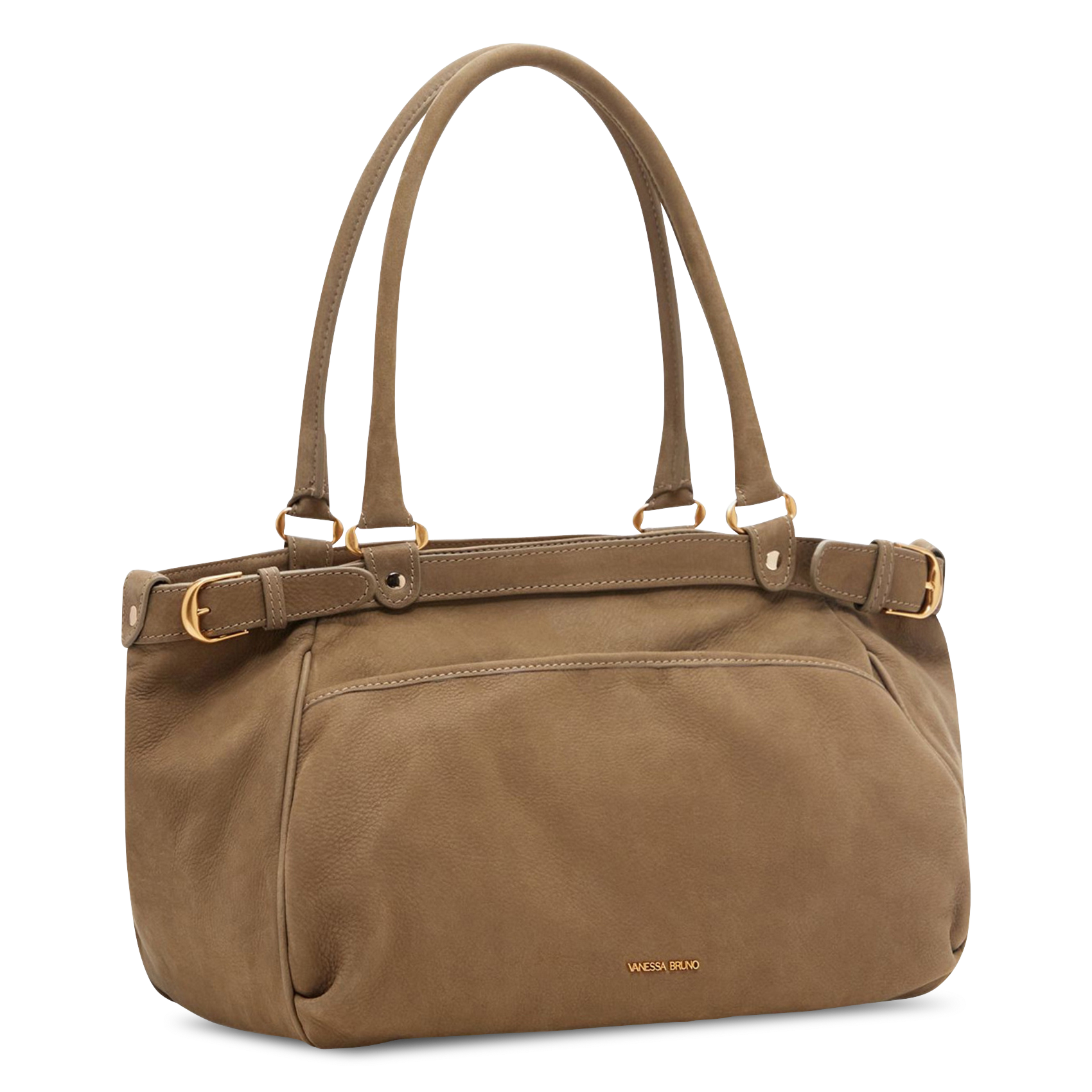 Leather handbag VANESSA BRUNO Grey