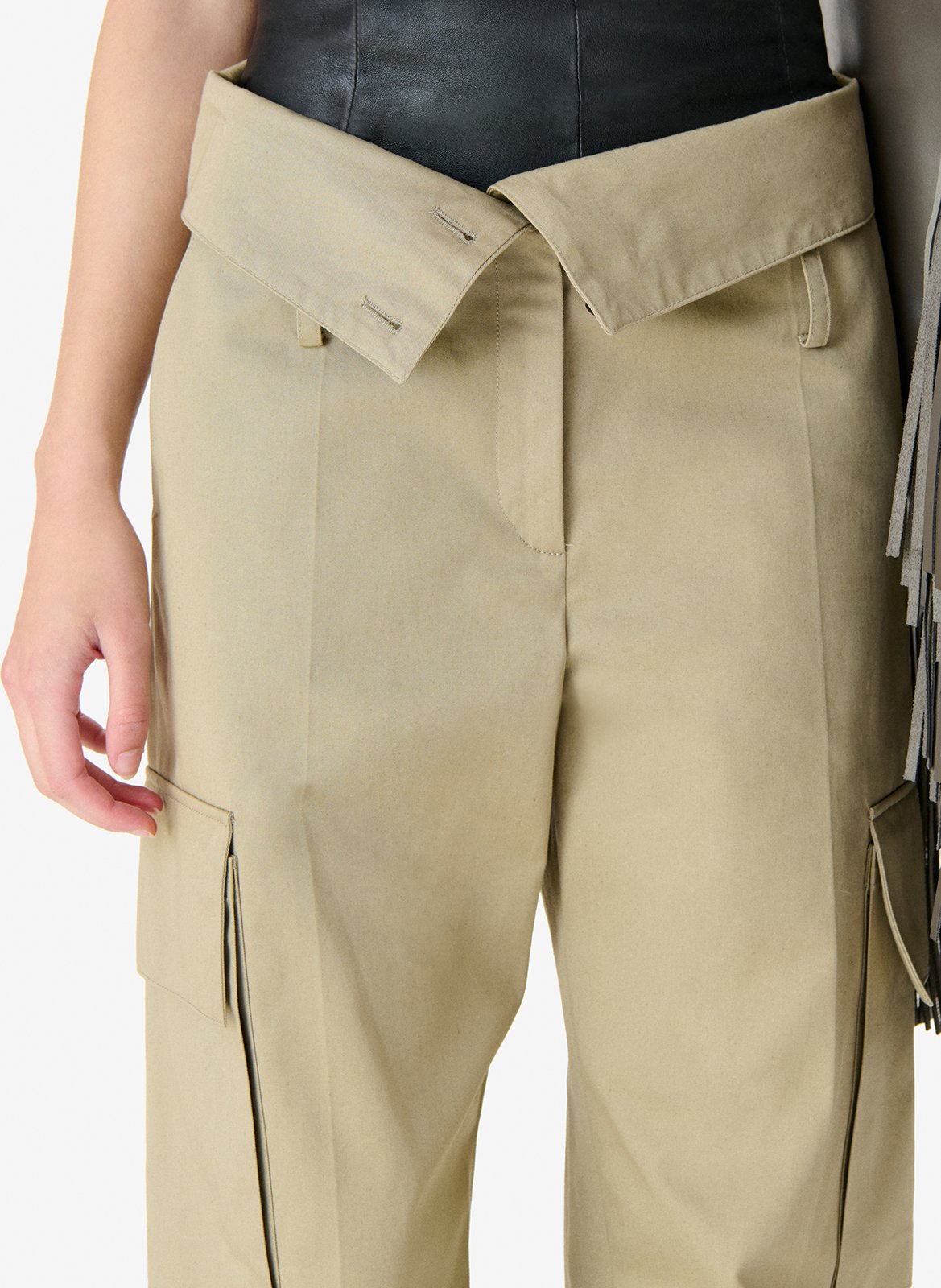 Pantalon droit en coton IRO Gris