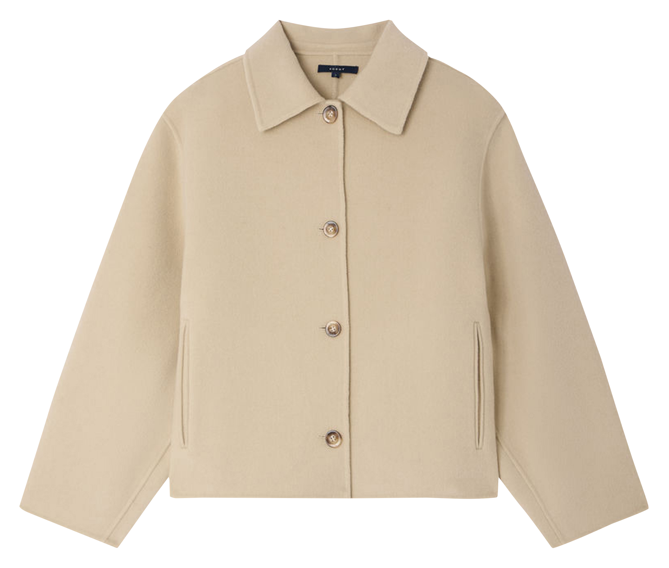 Kurzmantel aus doppelseitiger Wollstrickware SOEUR