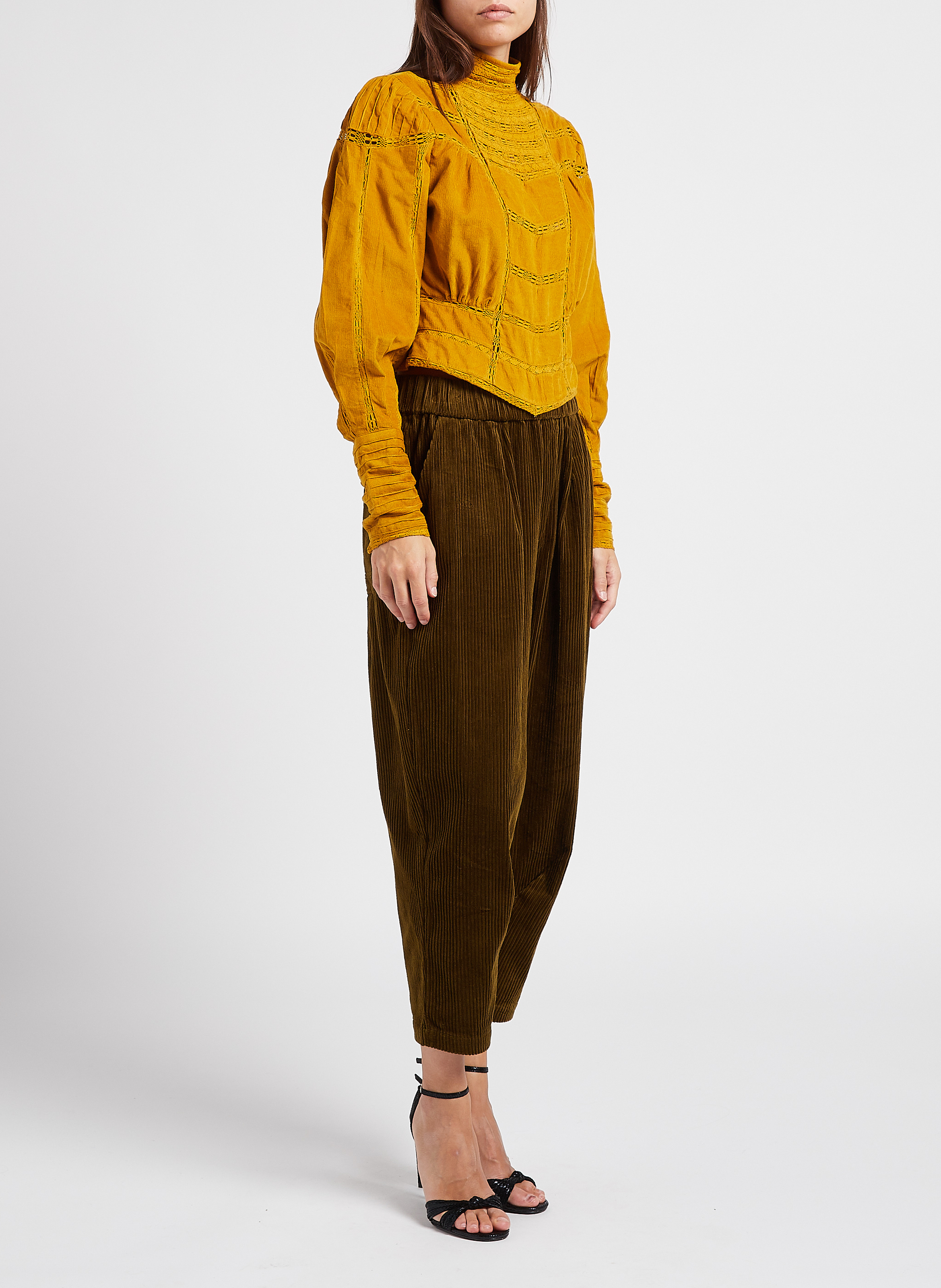 Seidenrock mit Print MES DEMOISELLES Gelb