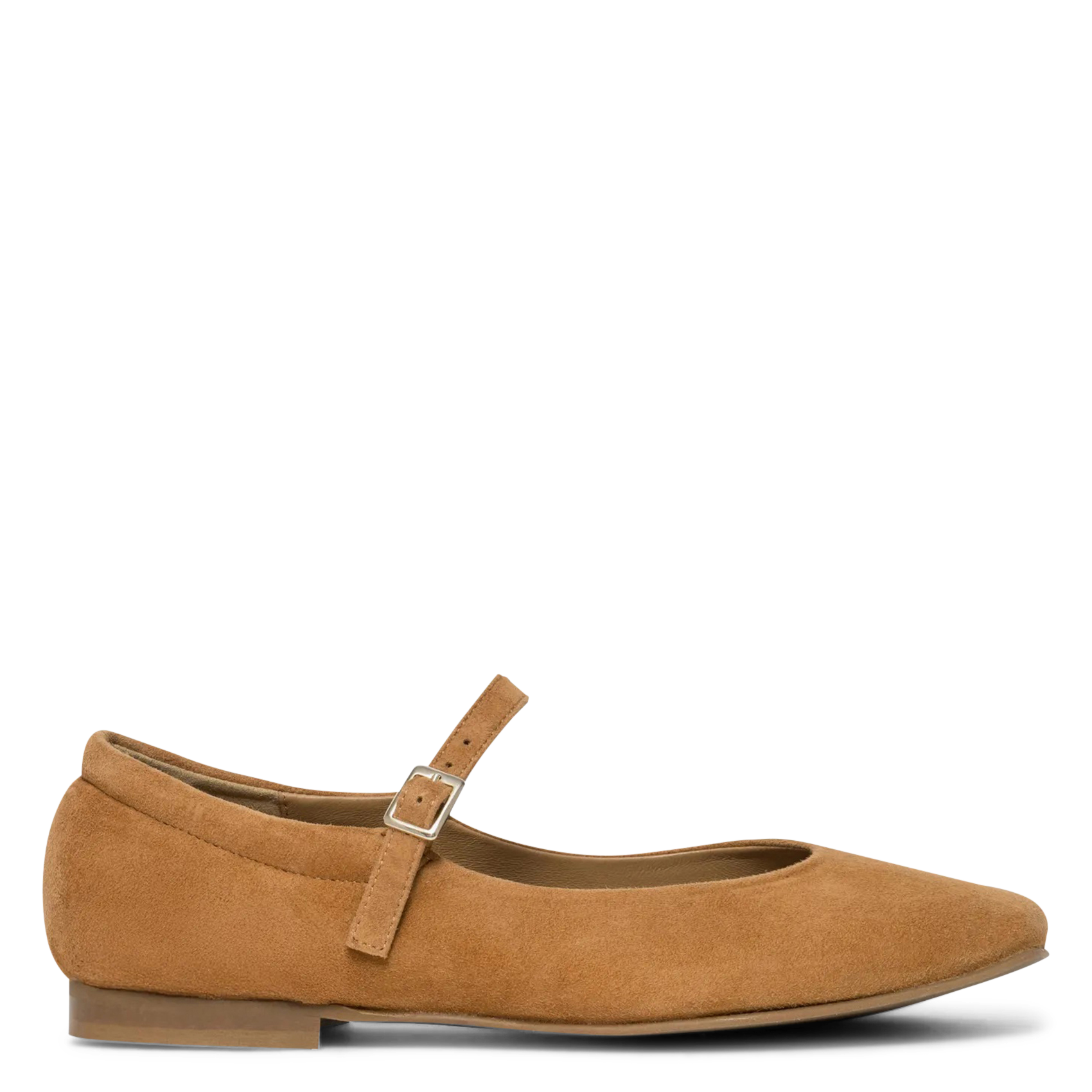 Ballerines suédées à bride en cuir BOCAGE Marron