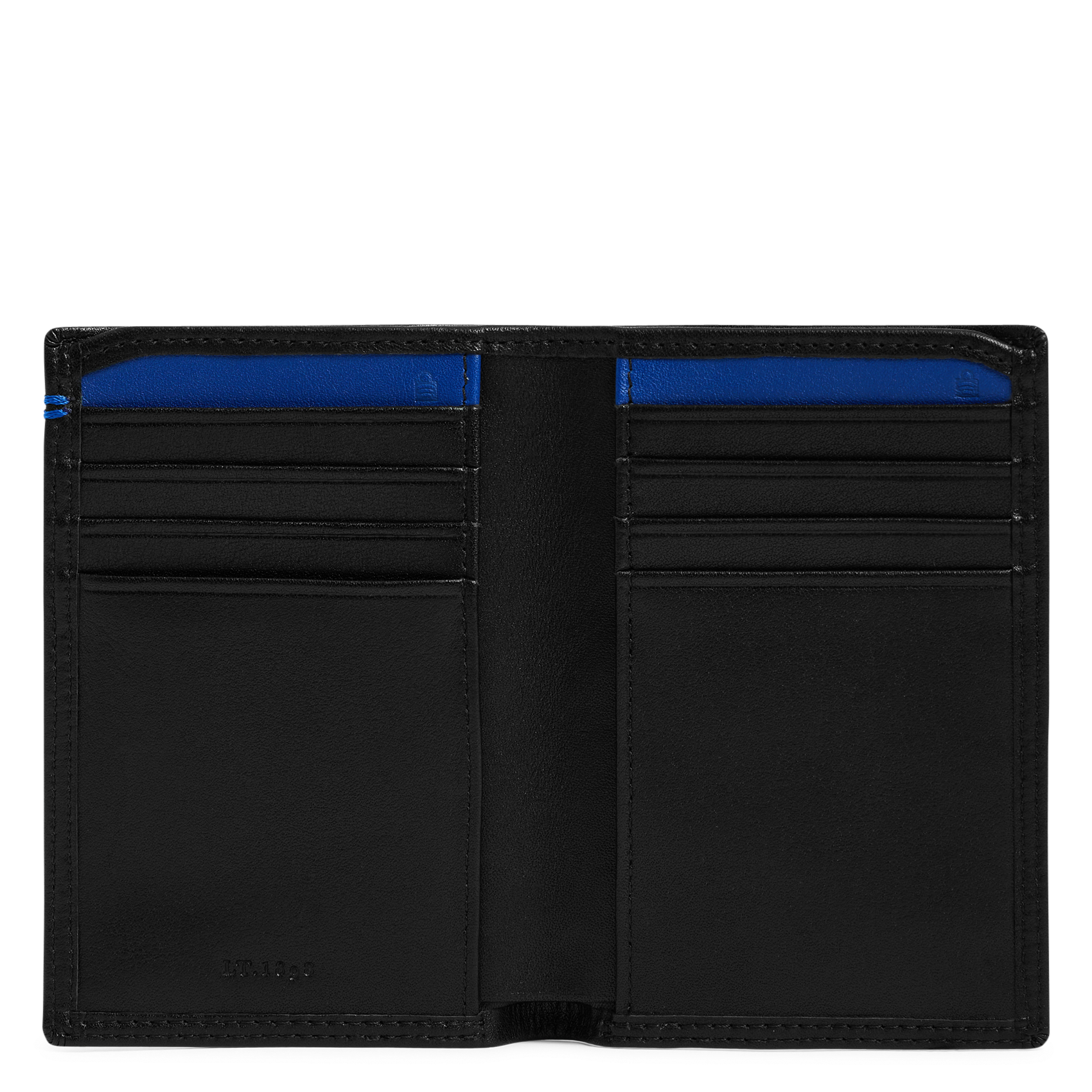 Gladde, leren portefeuille LE TANNEUR Zwart