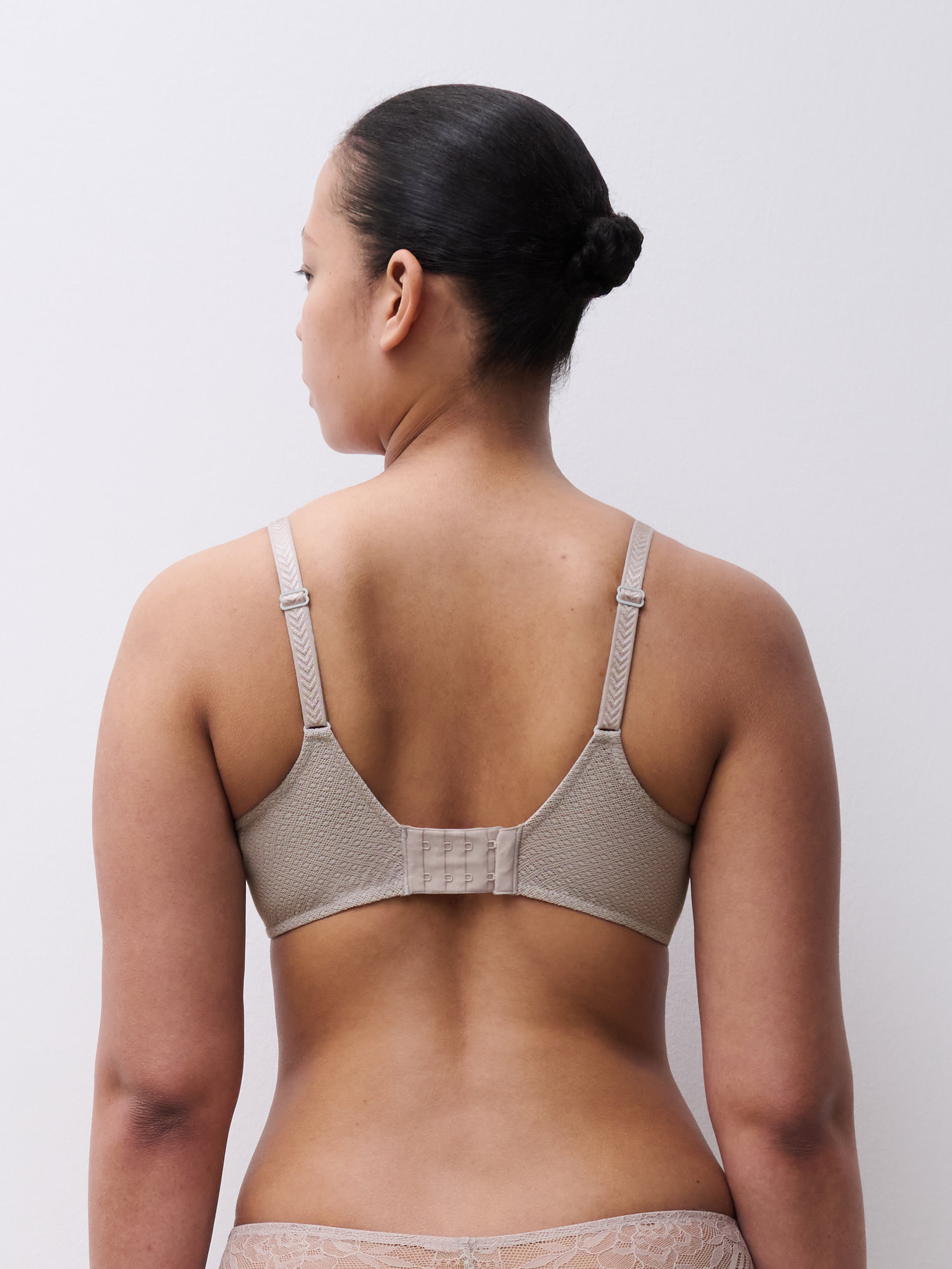 Plunging spacer bra Brown