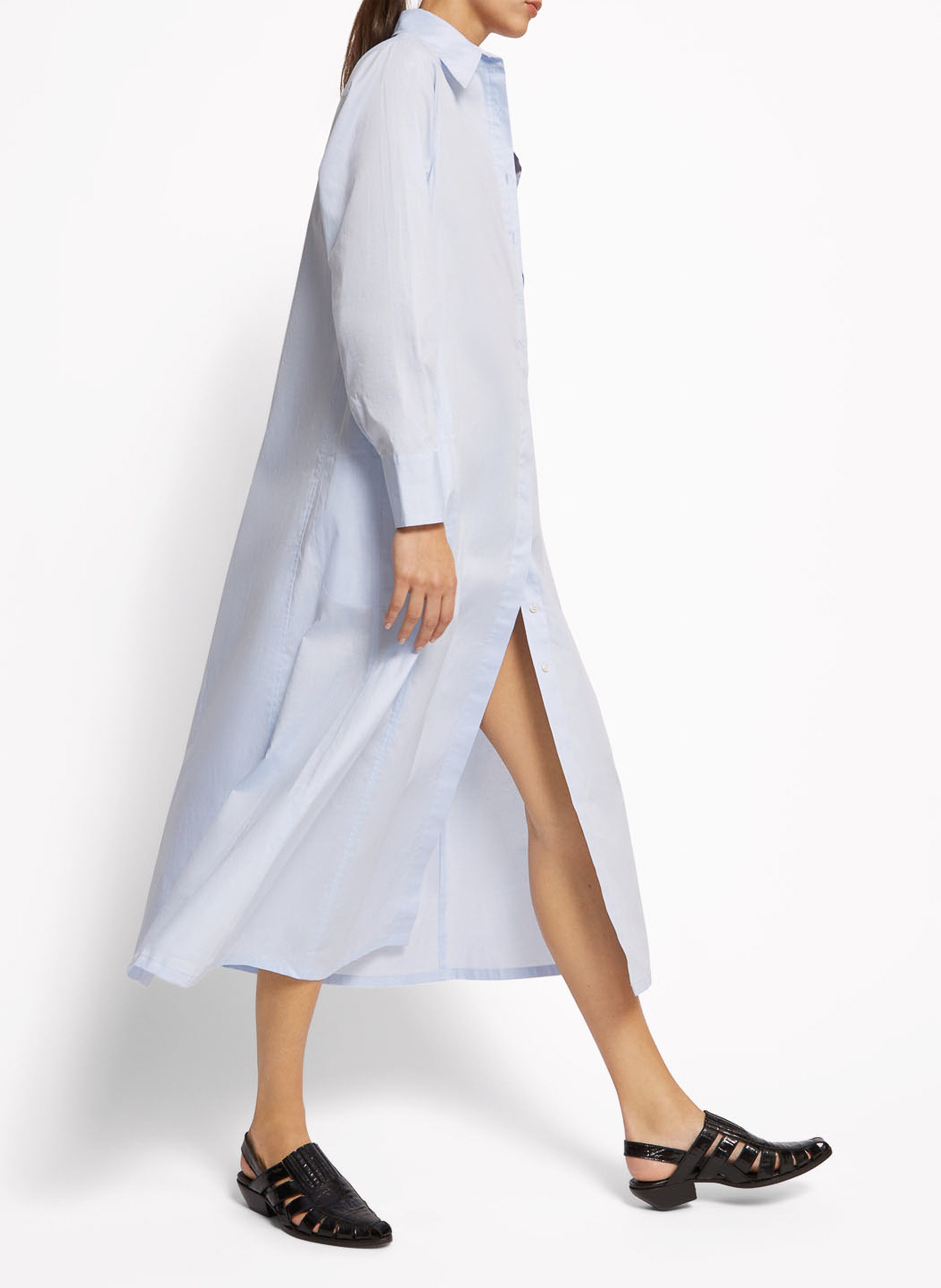 Jurk met wijde pasvorm tot de knie ROSEANNA Blauw