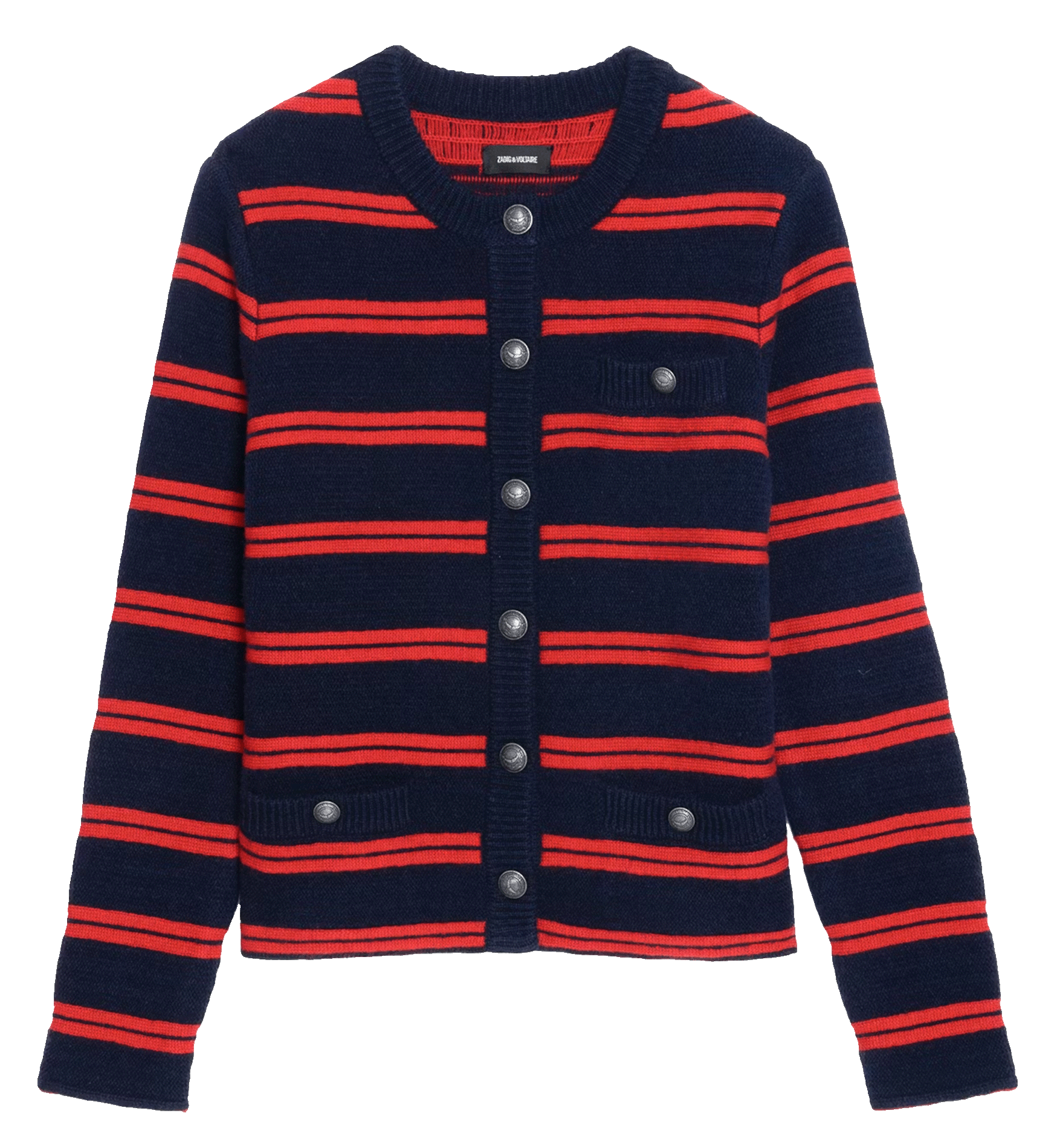 Recht vest met ronde hals van wol en kasjmier ZADIG&VOLTAIRE Blauw