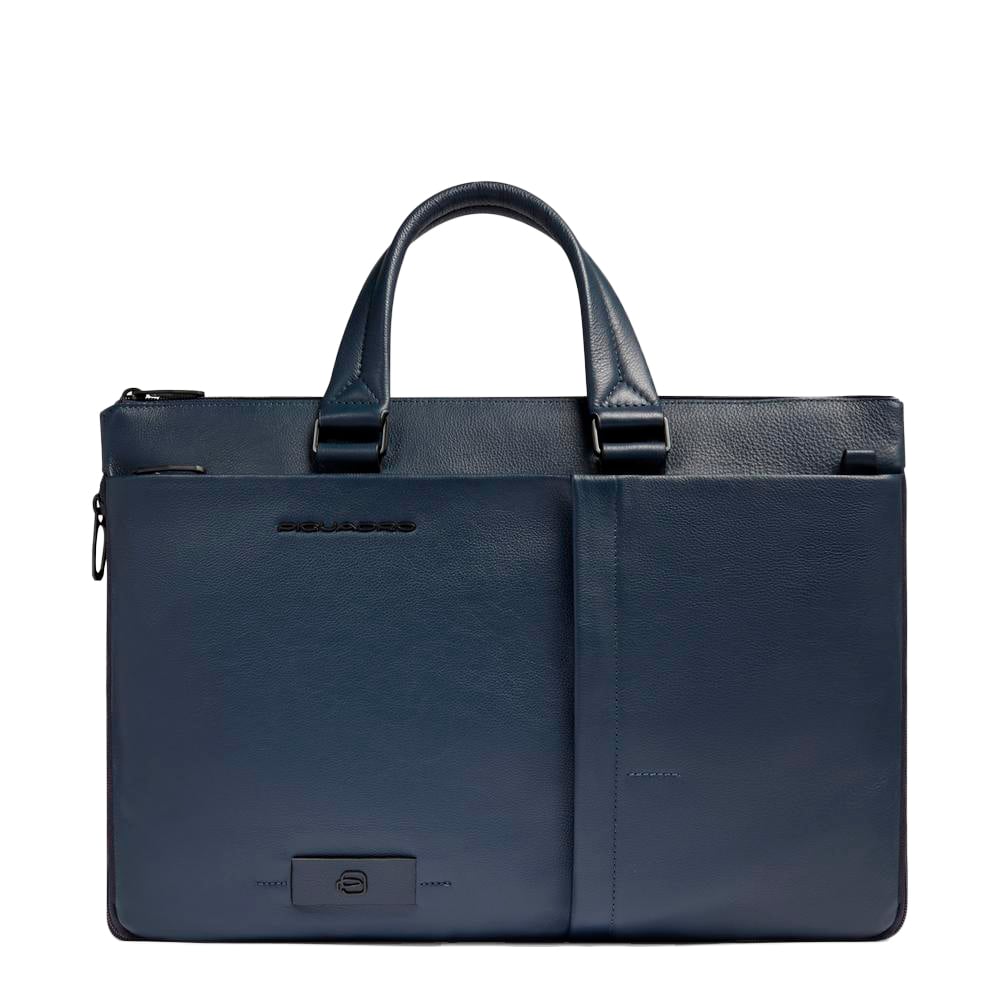 Slim expandable laptop bag for 15.6" PIQUADRO Blue