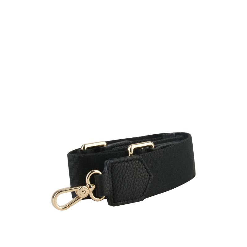 Cotton shoulder strap trimmed with leather POURCHET