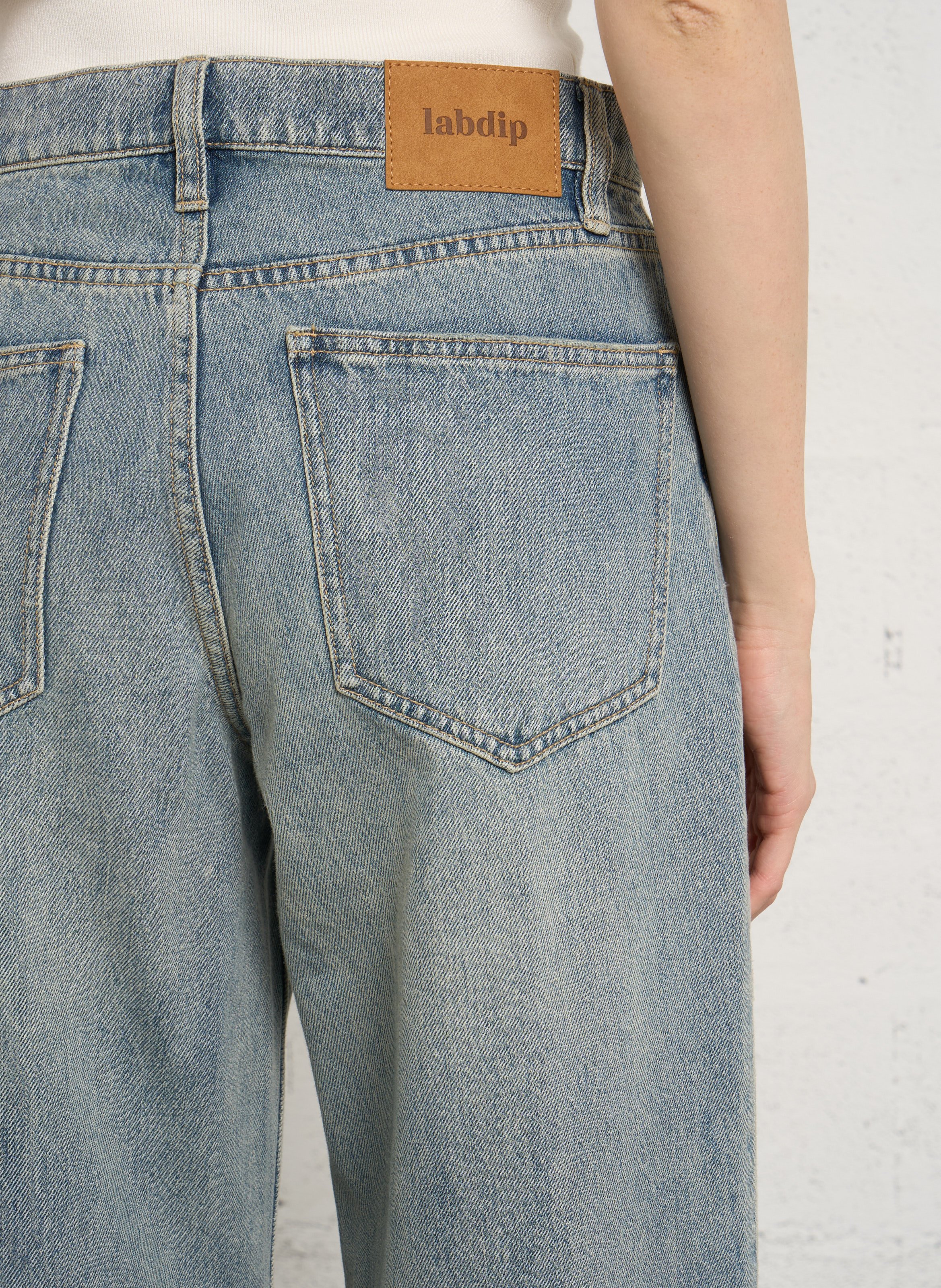 Weit geschnittene Jeans - aus Baumwolle LAB DIP Blau