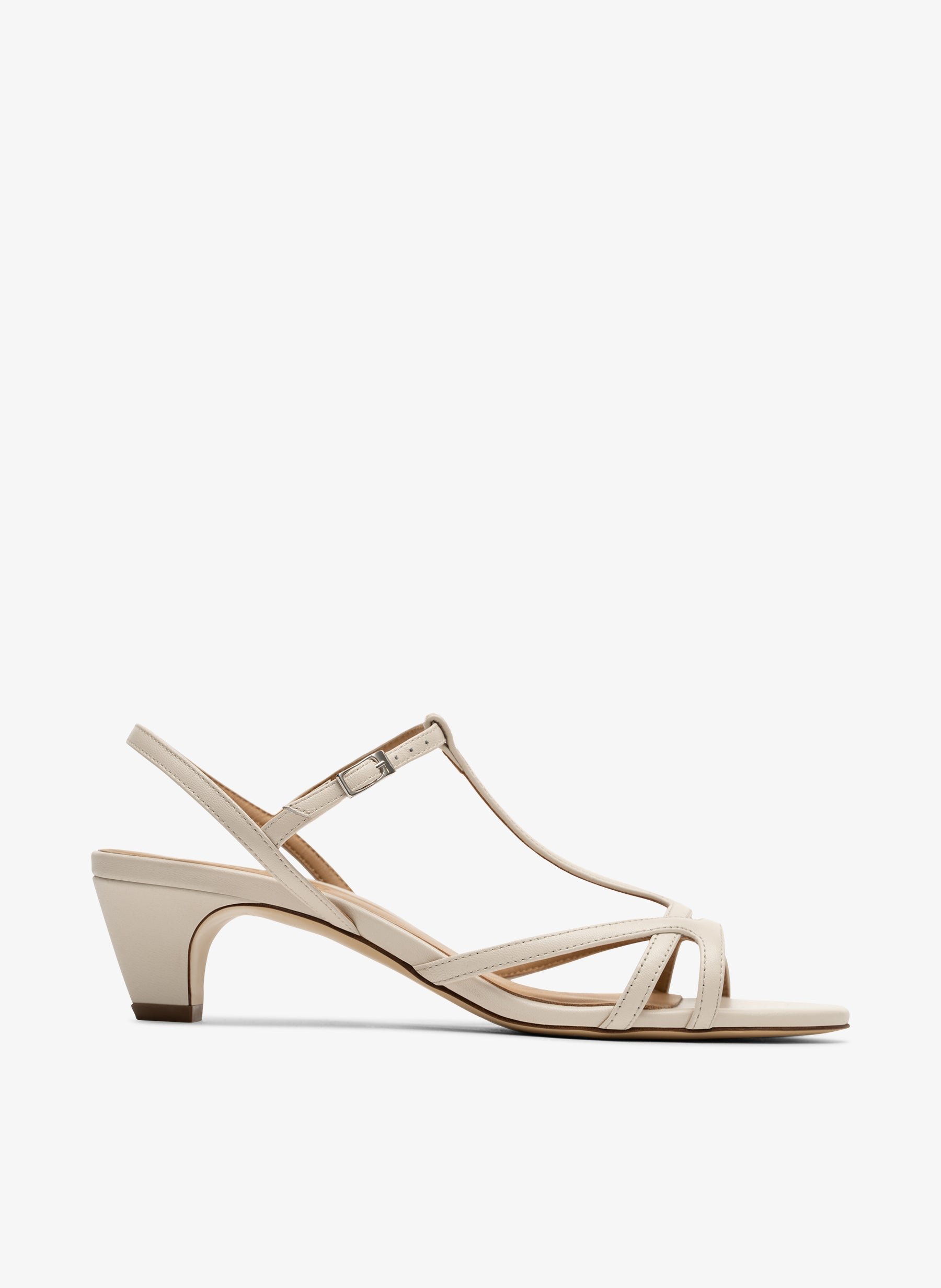 Latte nappa leather sandals PARALLELE PARIS White
