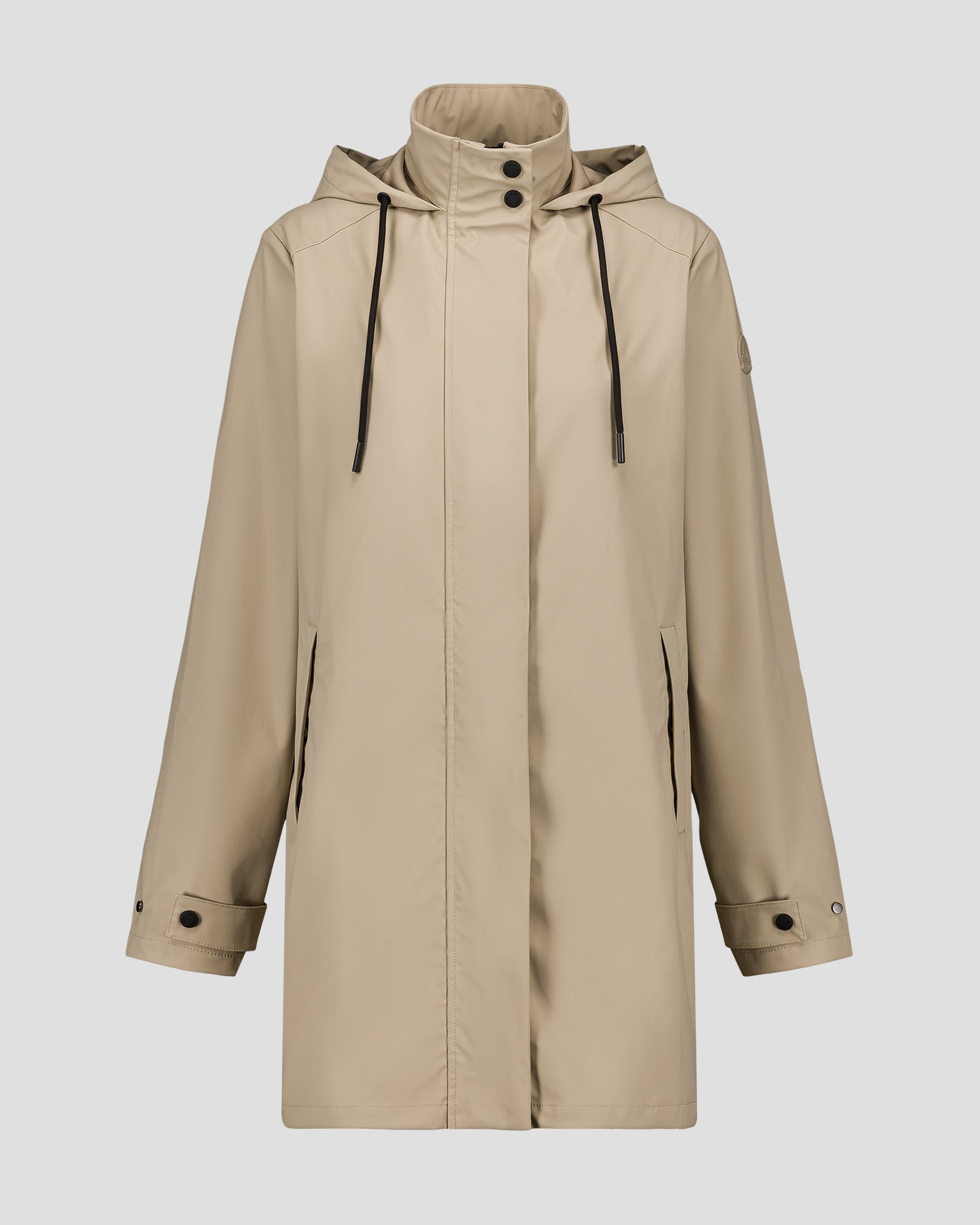 Denisa mid-length windbreaker. JOTT Beige