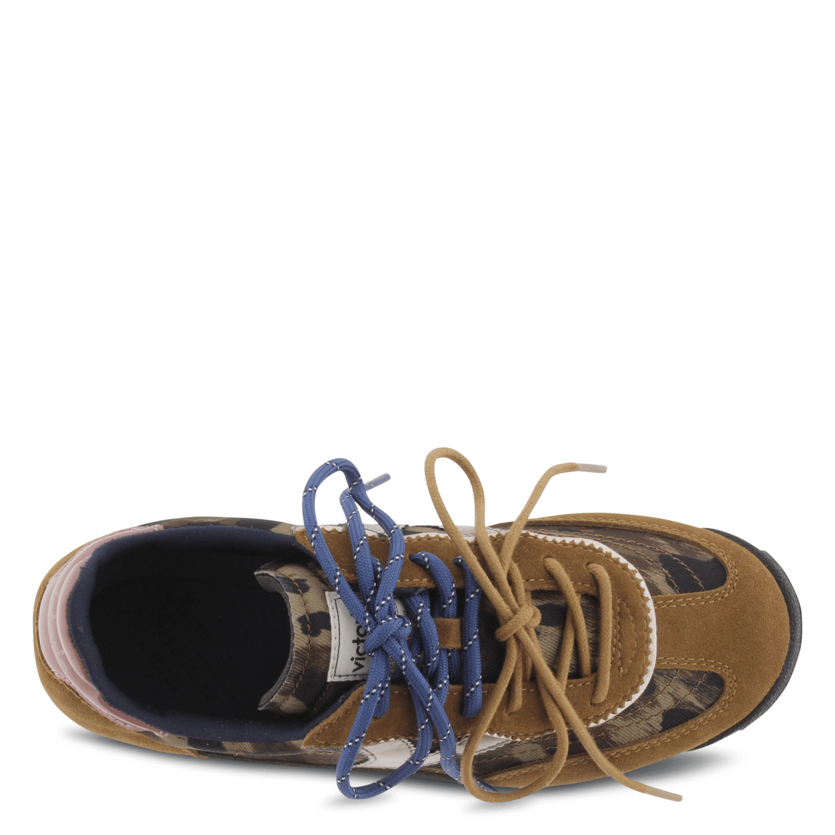 Low-top sneakers with double laces VICTORIA Brown