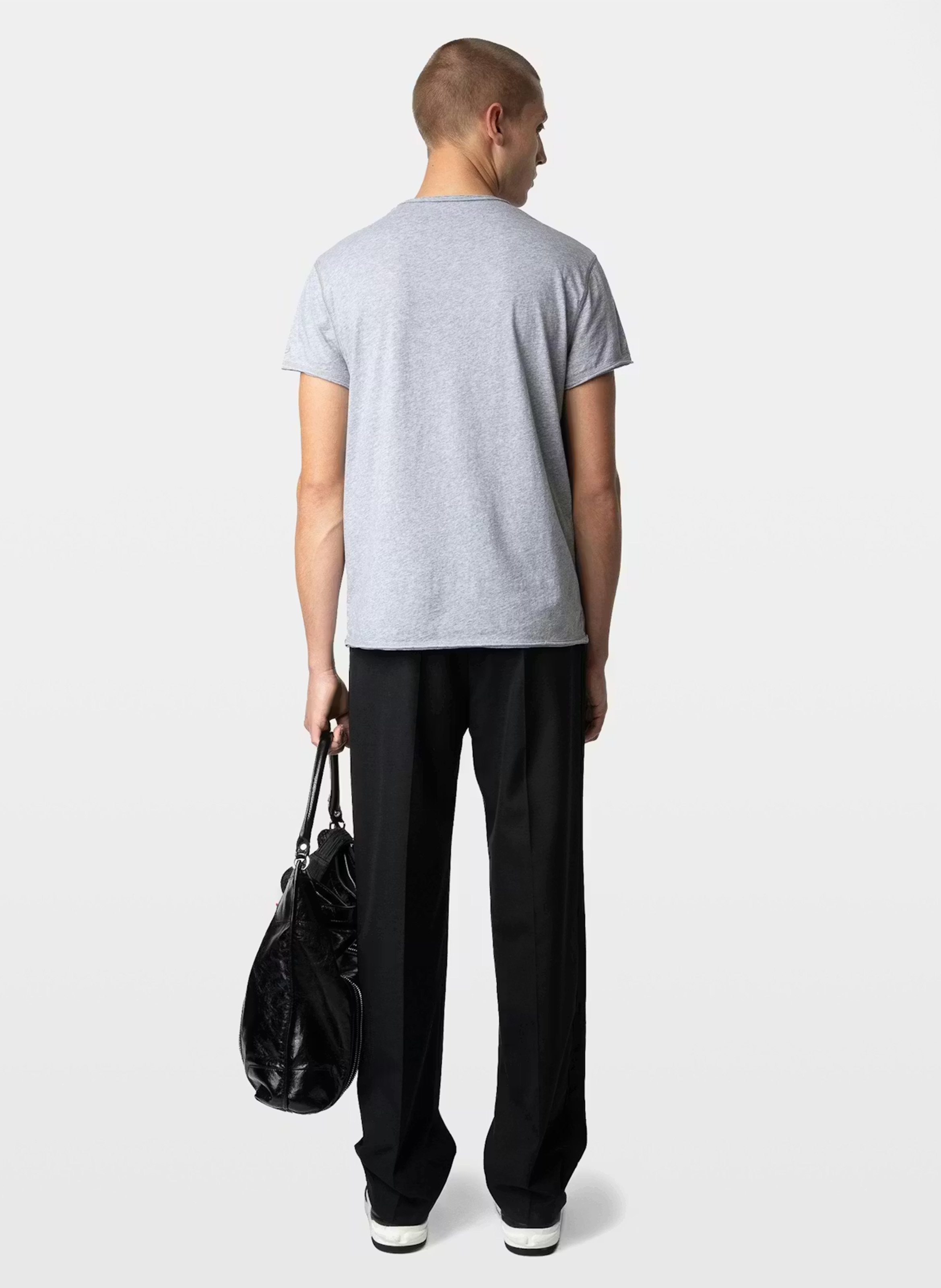 Tee-shirt droit en coton bio ZADIG&VOLTAIRE Gris