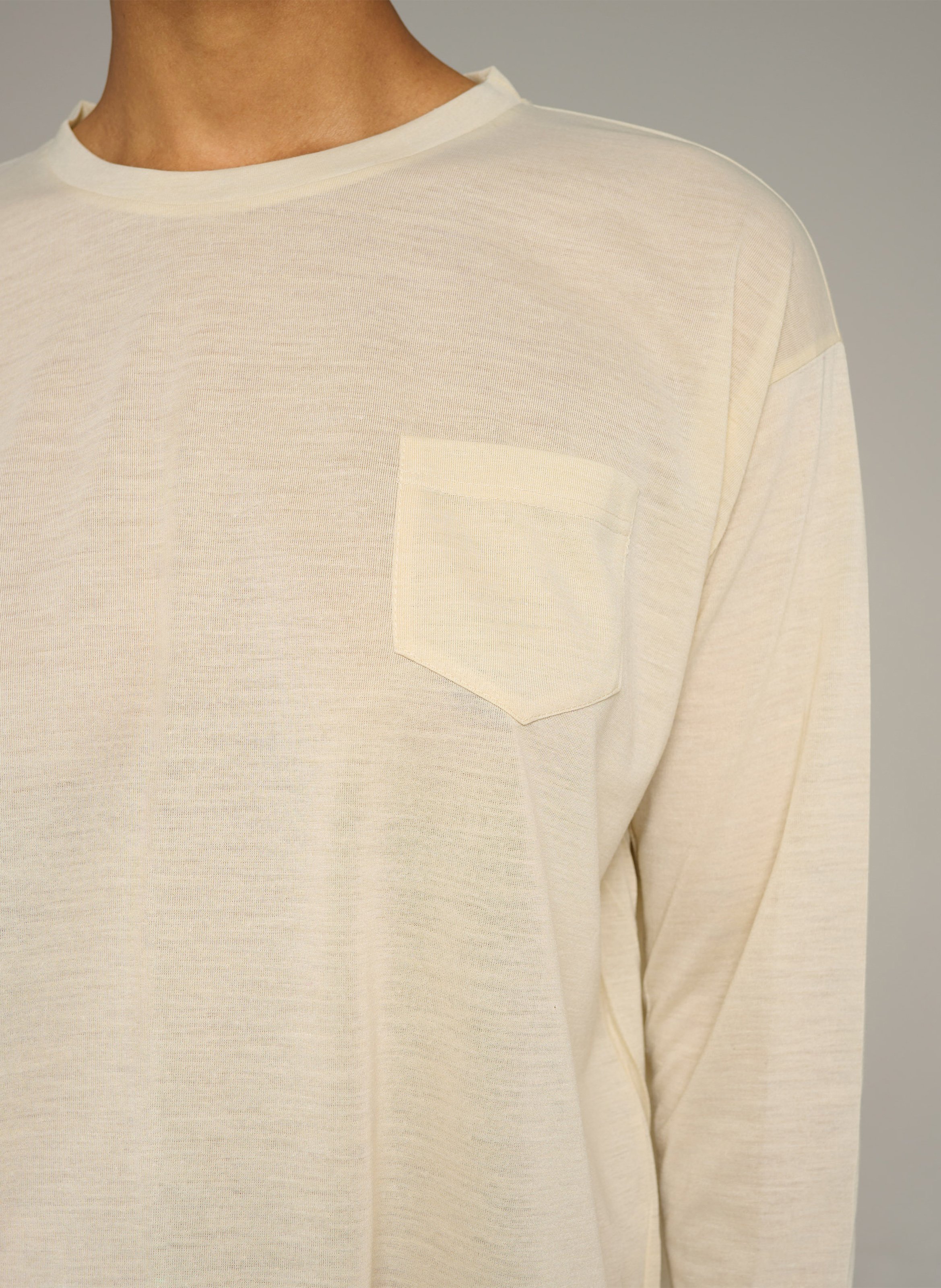 T-shirt manches longues sérigraphié  COTELAC ACOTE Beige