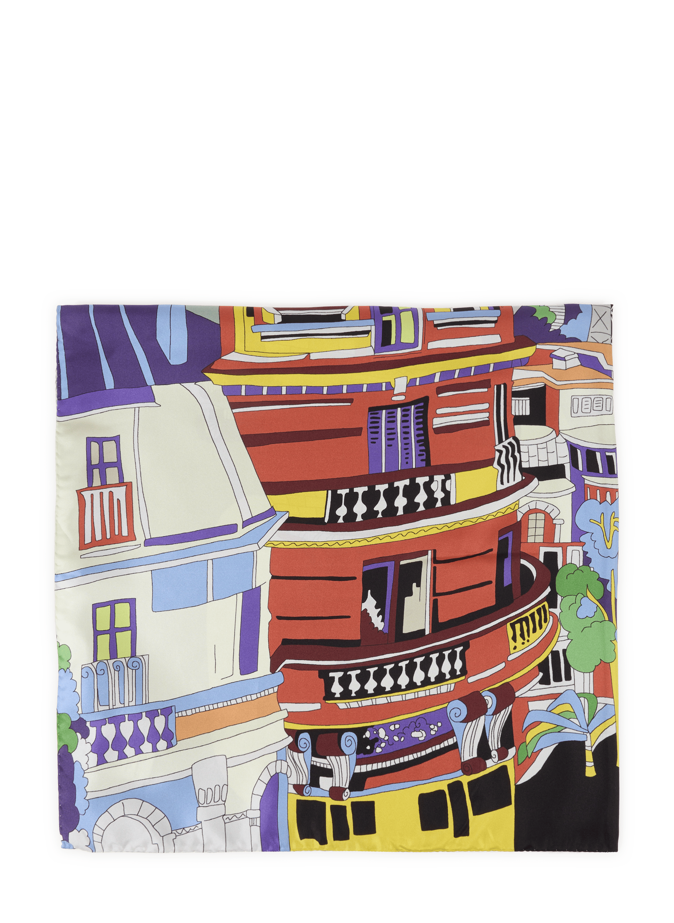 Printed silk square AU PRINTEMPS PARIS Multicolored