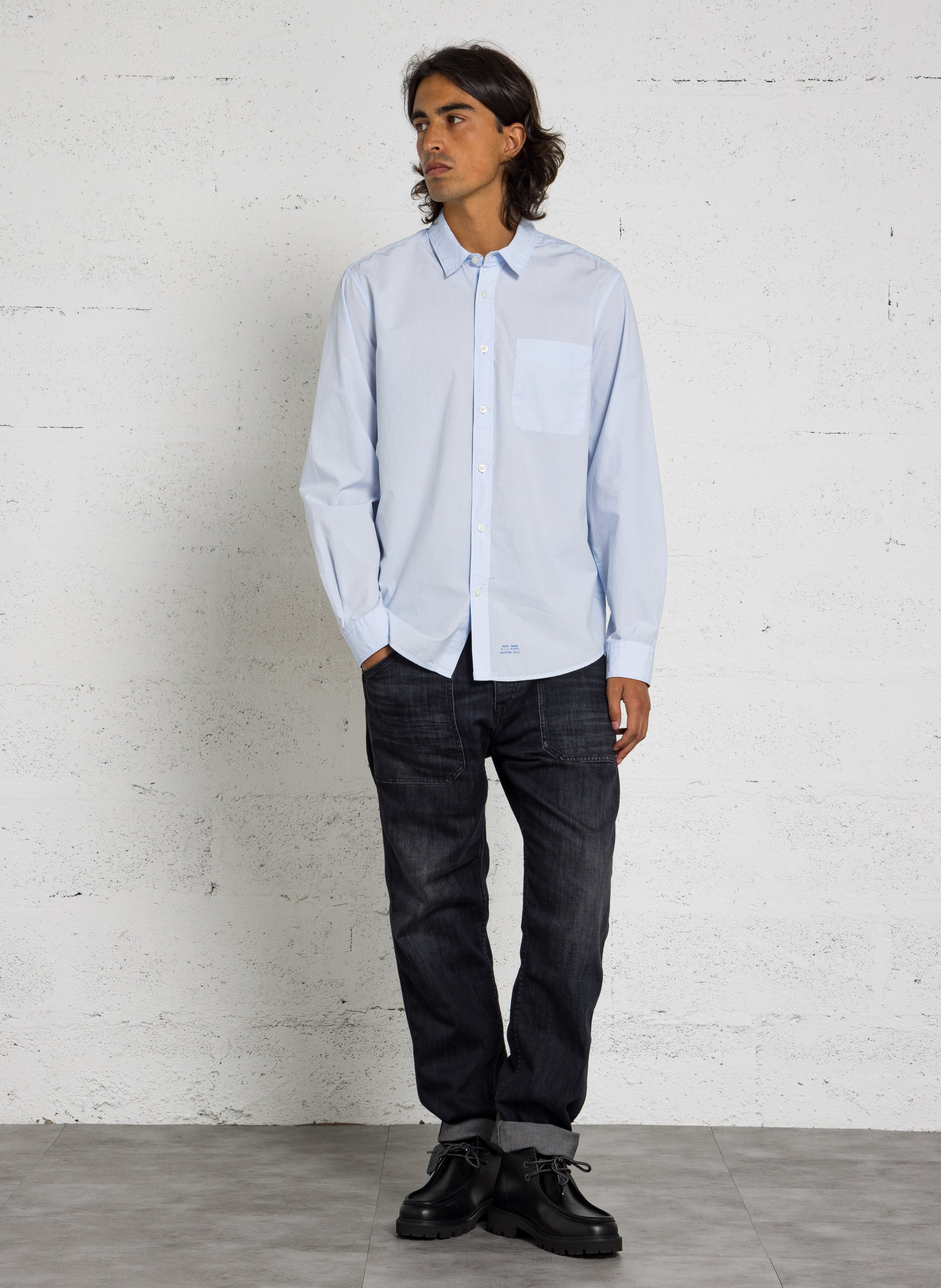 Colonel - Einfarbiges Hemd PEPE JEANS Blau