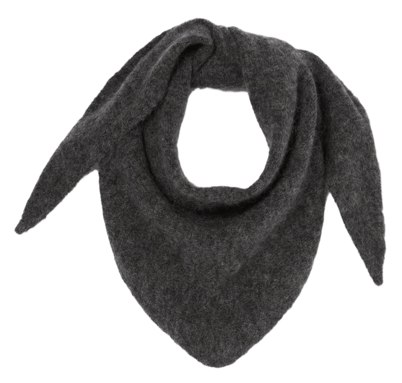 Triangle wool-blend scarf CLAUDIE PIERLOT Grey