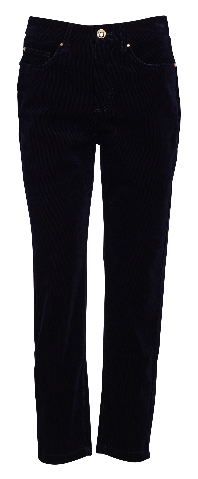 Pantalon droit cigarette en velours côtelé PETITE MENDIGOTE Blue