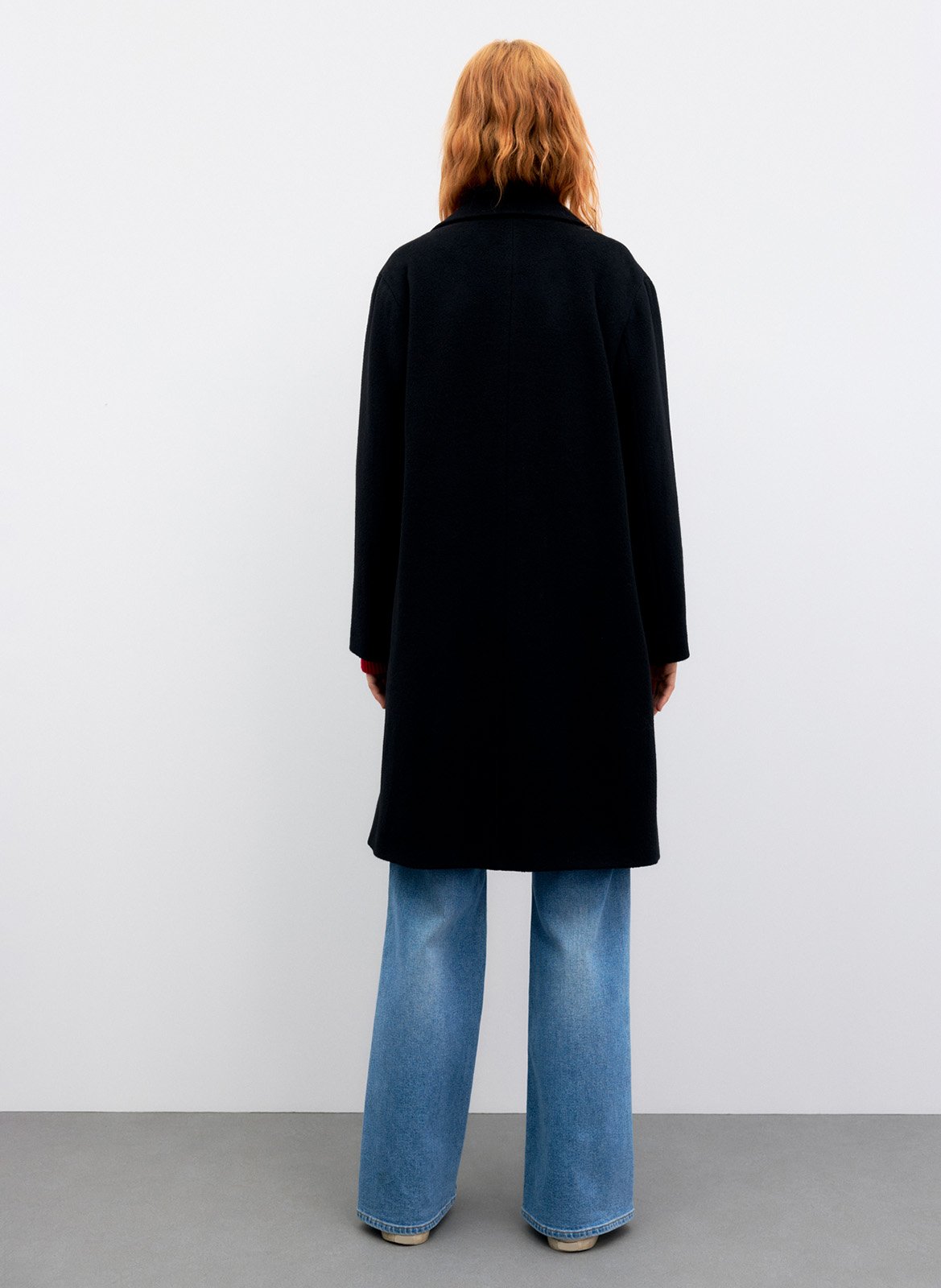 Straight-cut wool-blend coat GERARD DAREL Black