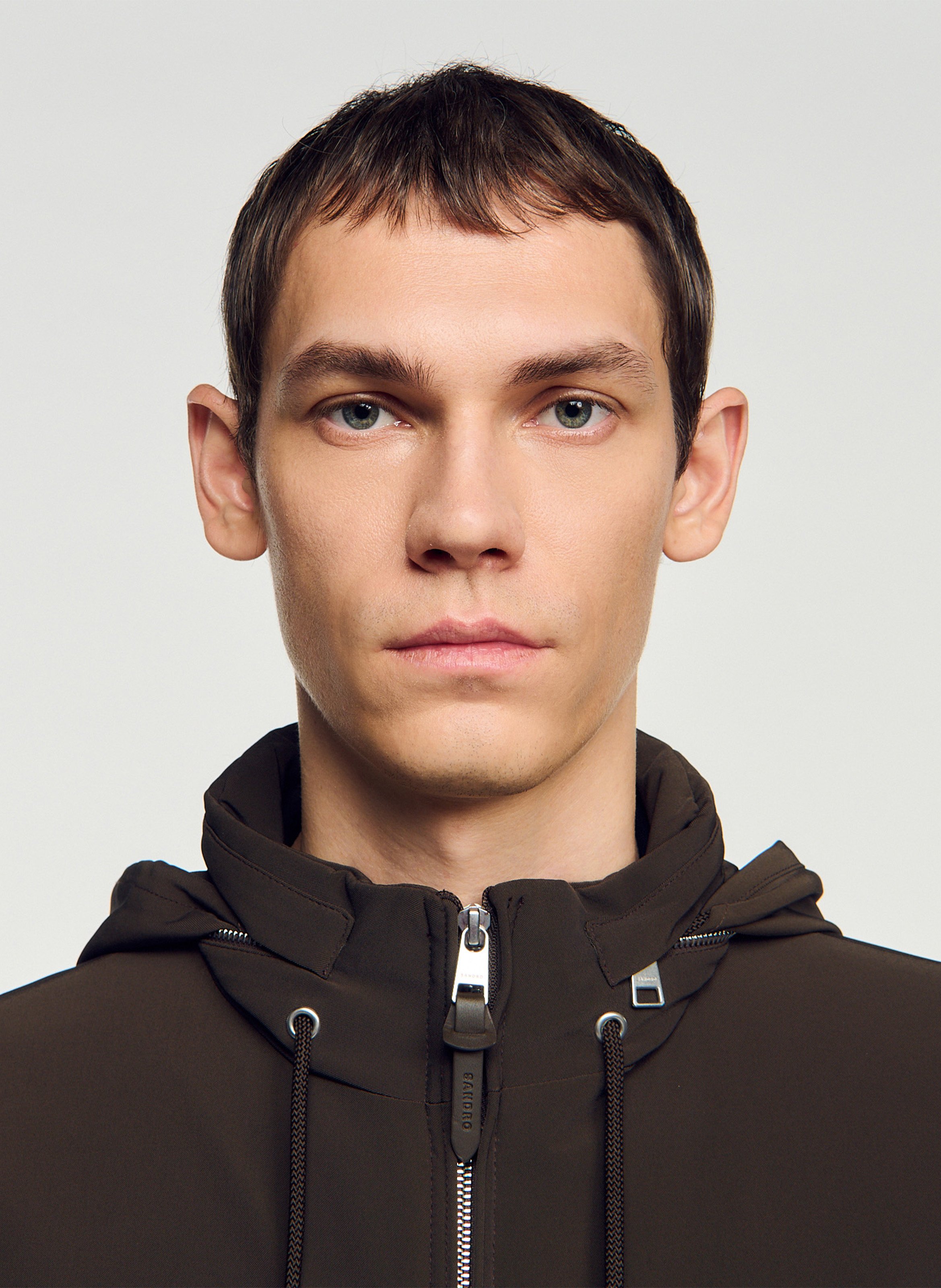 Sweat ajusté col montant SANDRO Marron