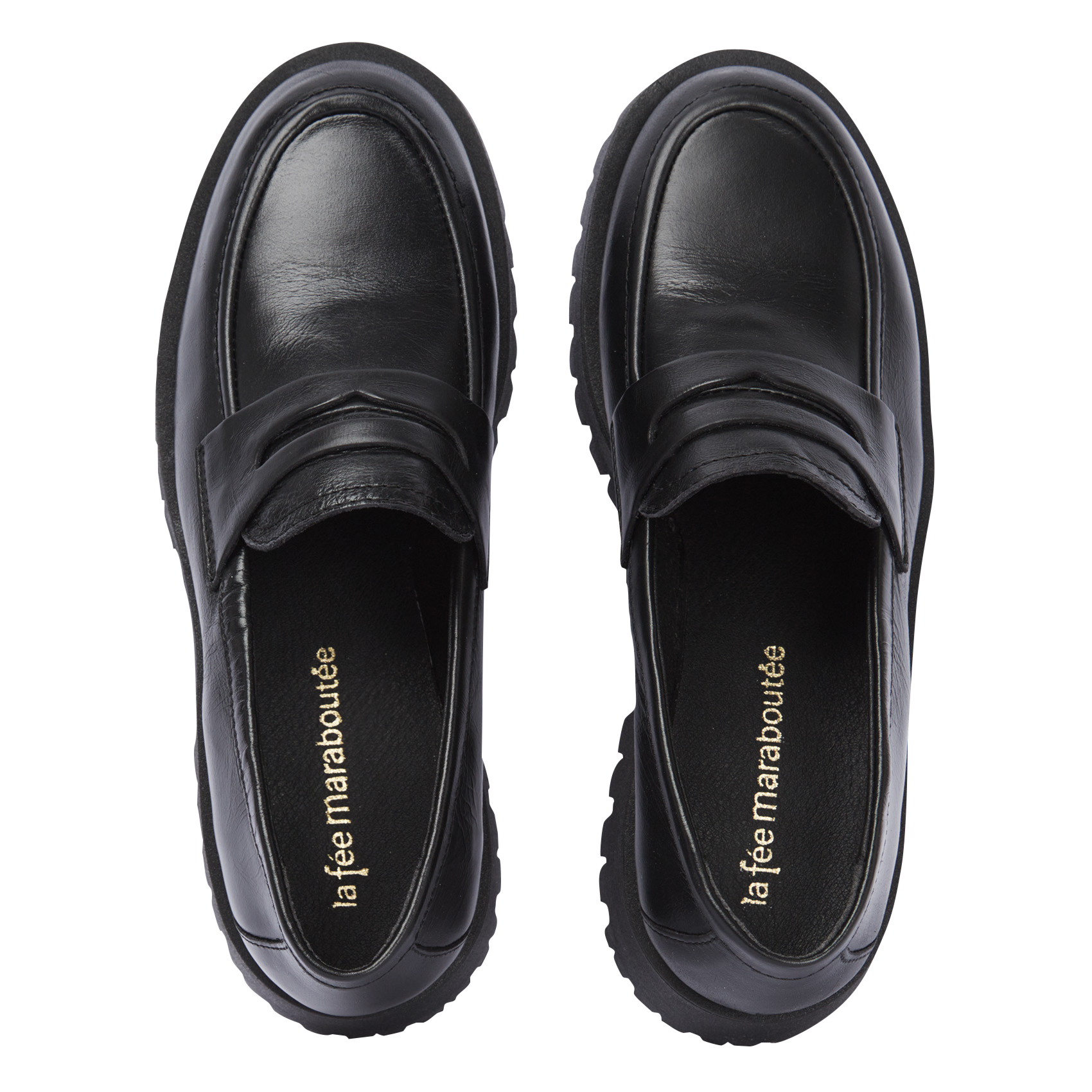 Leather loafers LA FEE MARABOUTEE Black