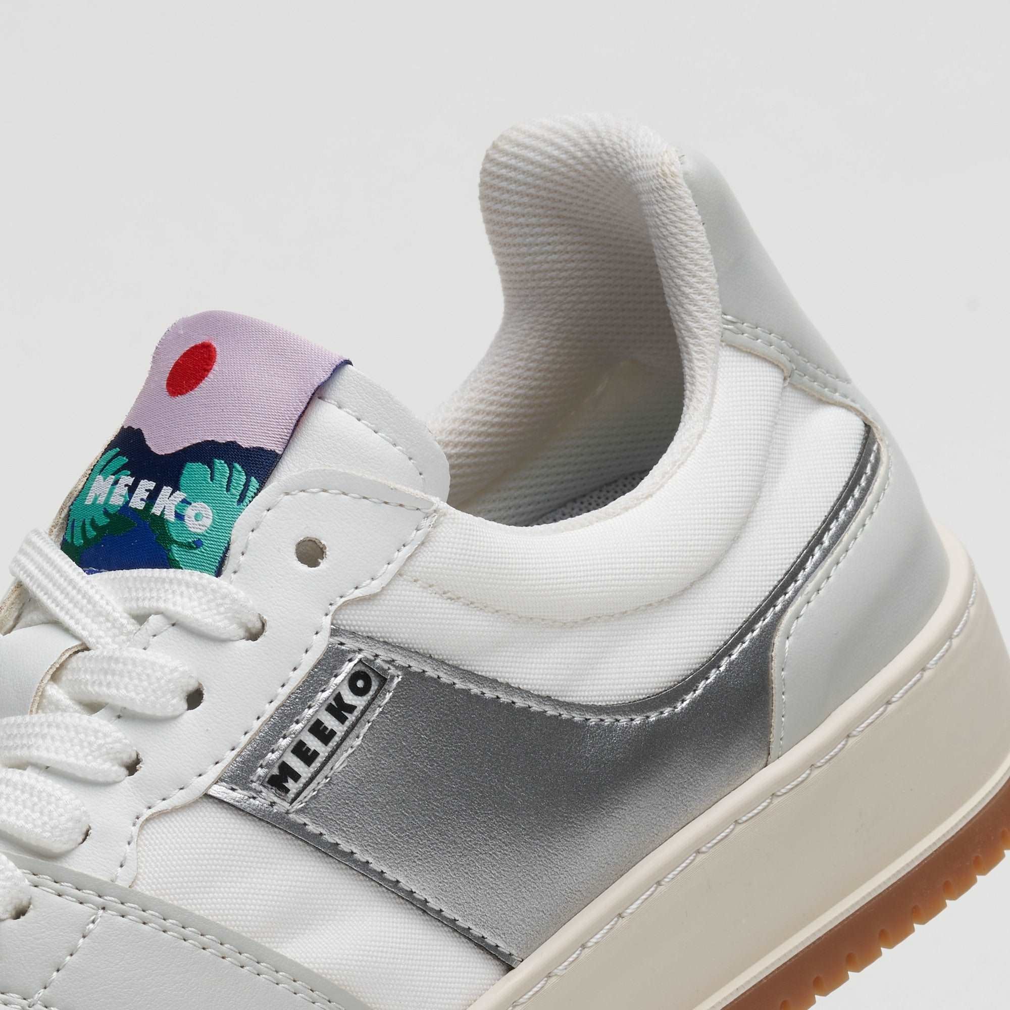 Eco-friendly low-top trainers MEEKO Silver