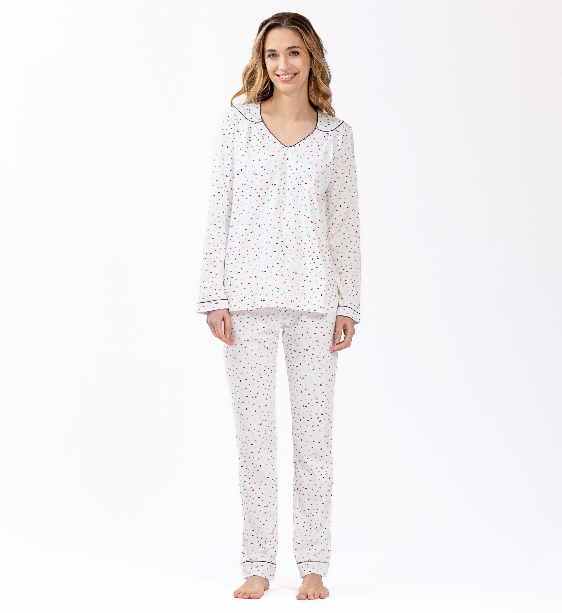 Pyjama En Coton cru Le Chat Femme Place des Tendances