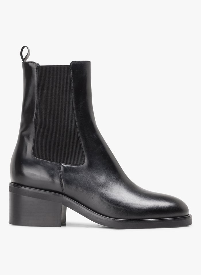 Black Leather ankle boots