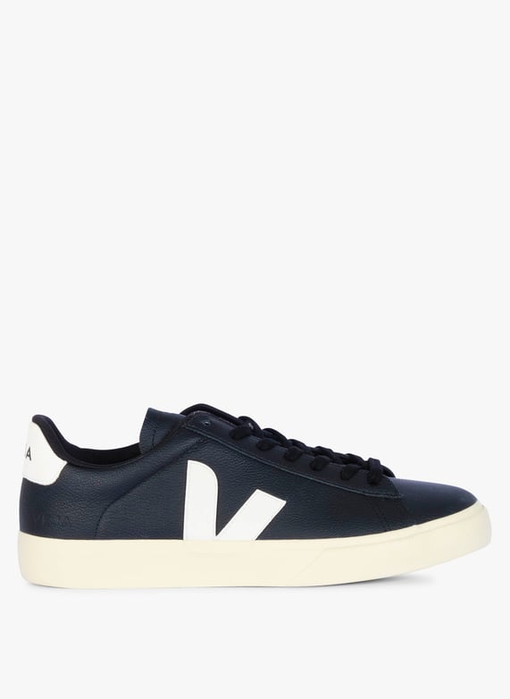 Baskets basses en cuir Campo Black white Veja Homme Place des