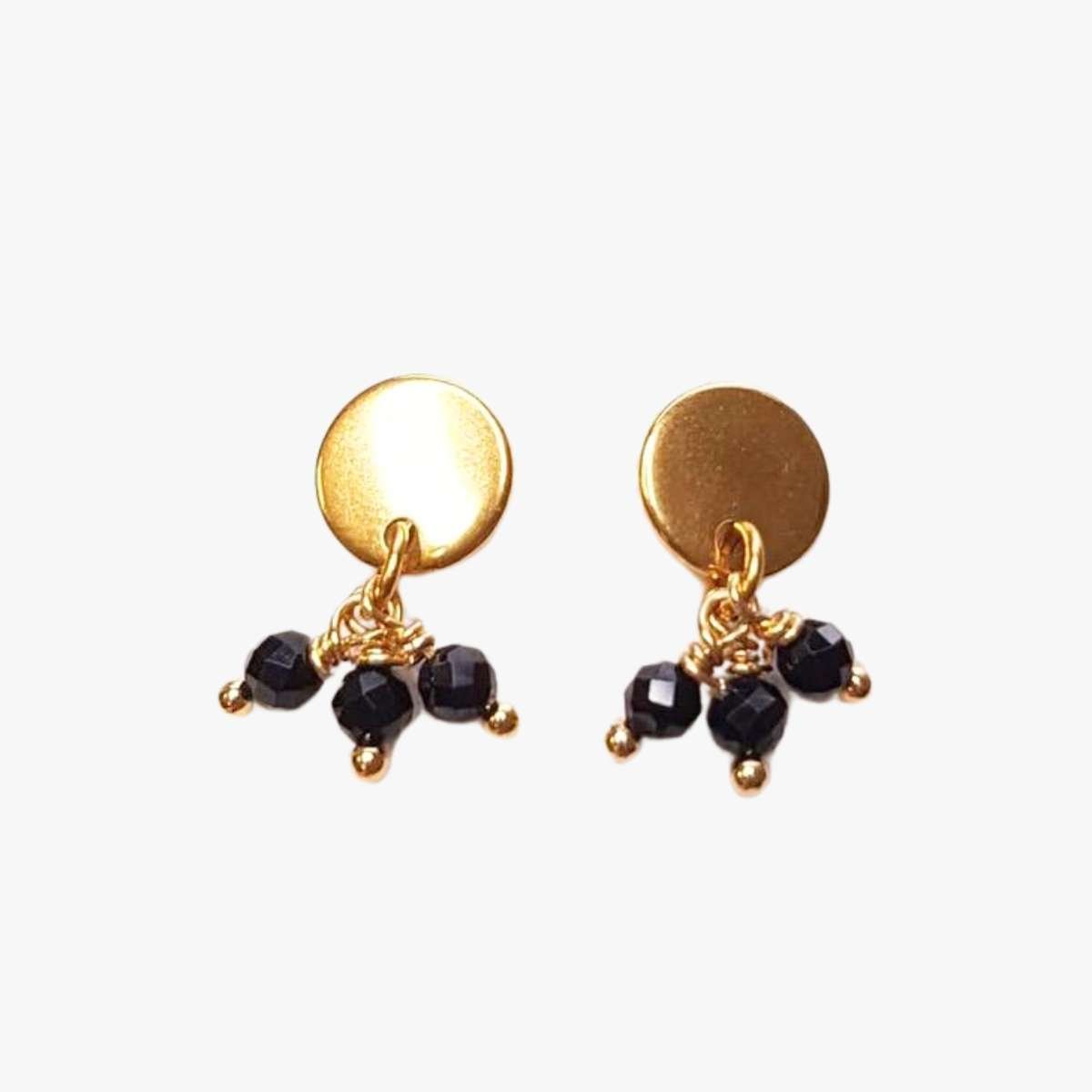 Spinel earrings GINANDGER Black