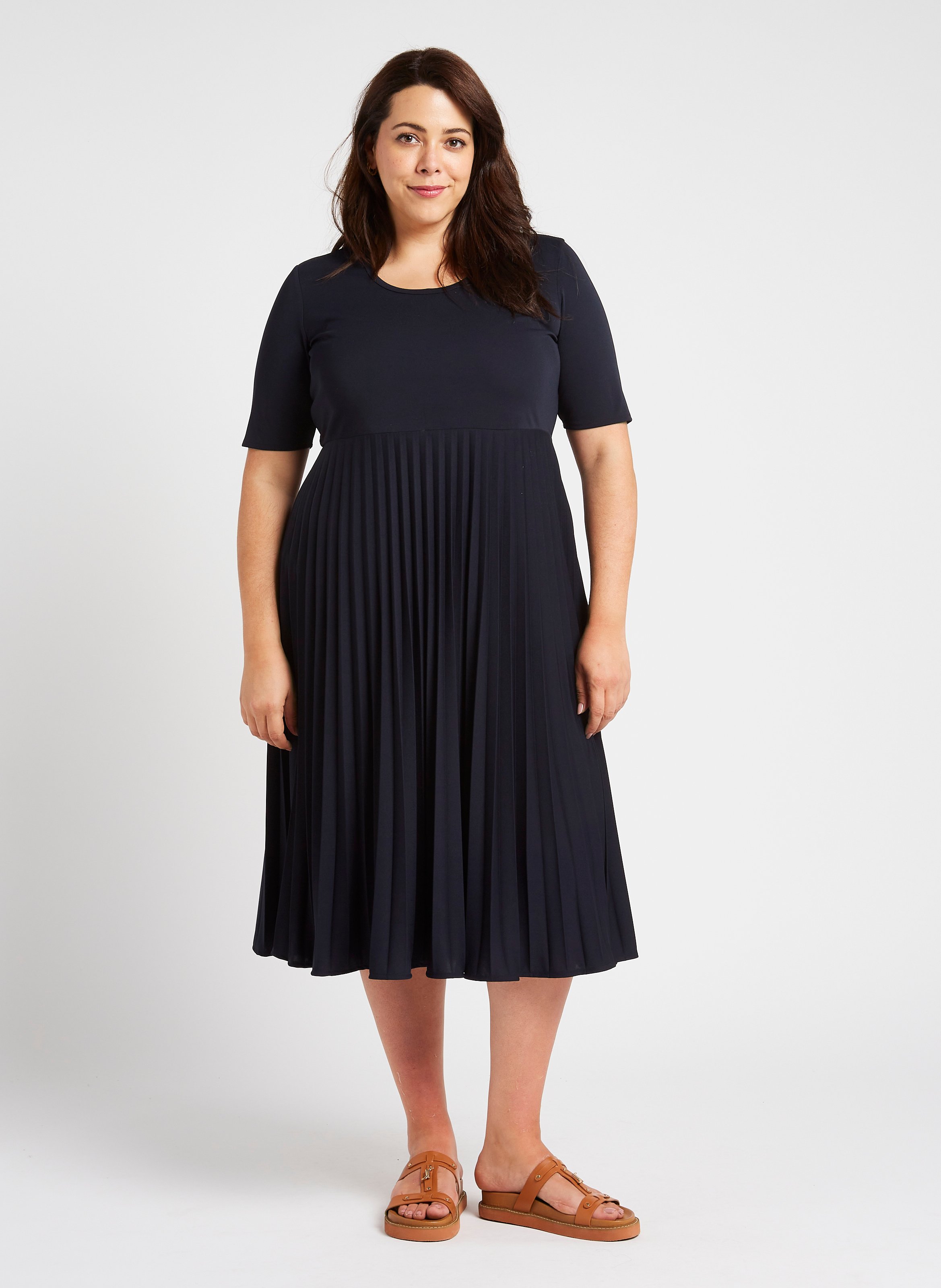 Tailliertes Midikleid PERSONA by Marina Rinaldi Blau