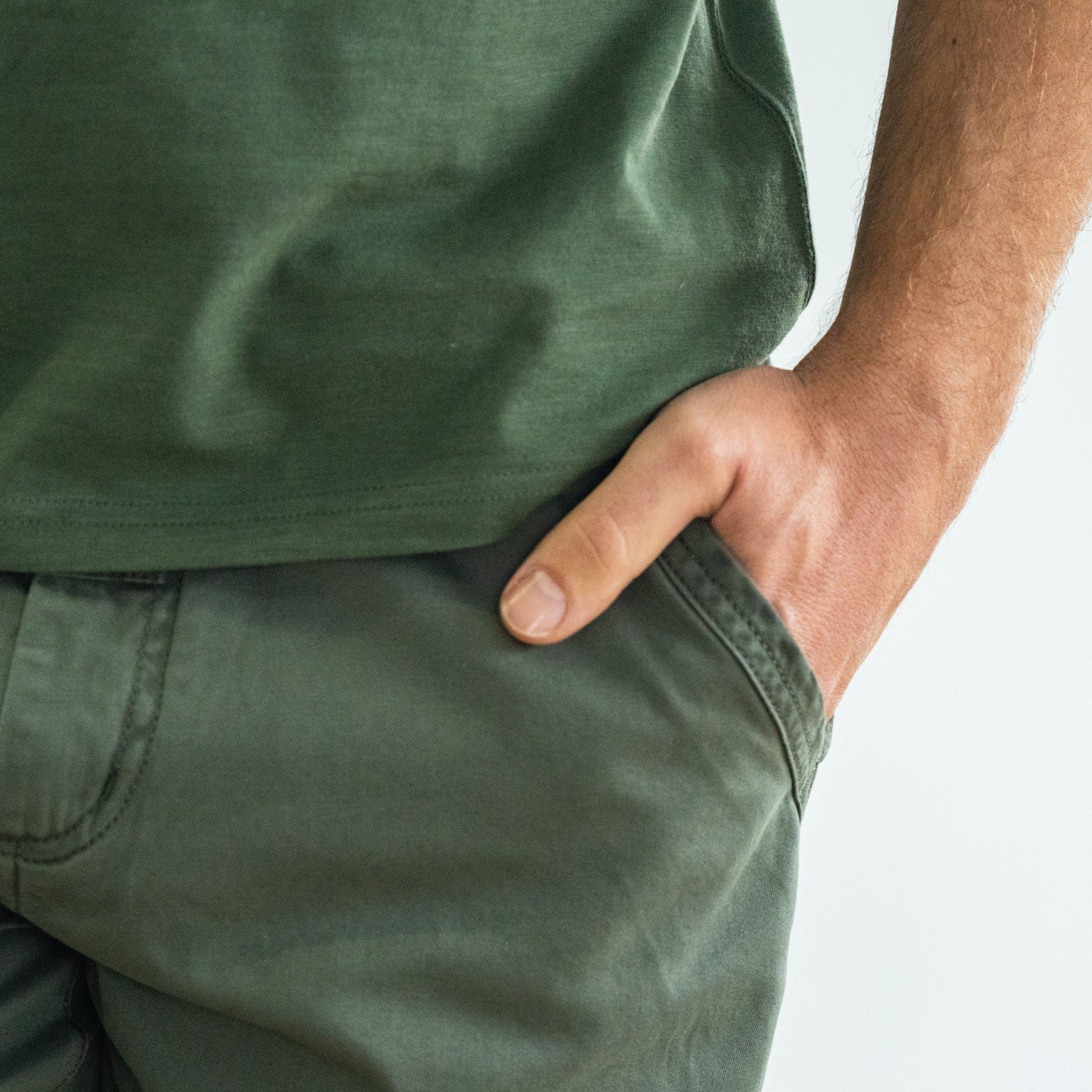 Authentic organic cotton T-shirt Khaki