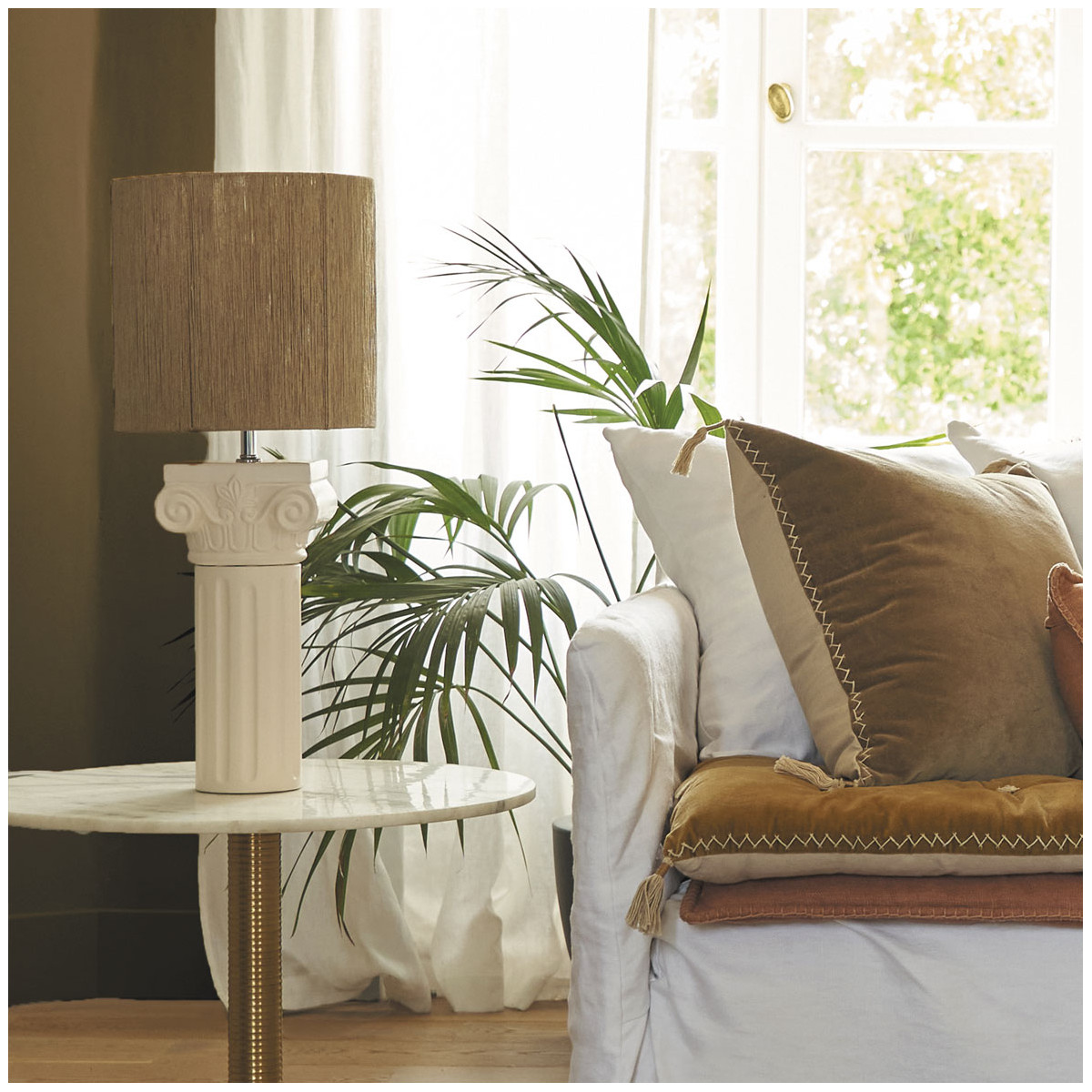 Jute lampshade BLANC D'IVOIRE Brown