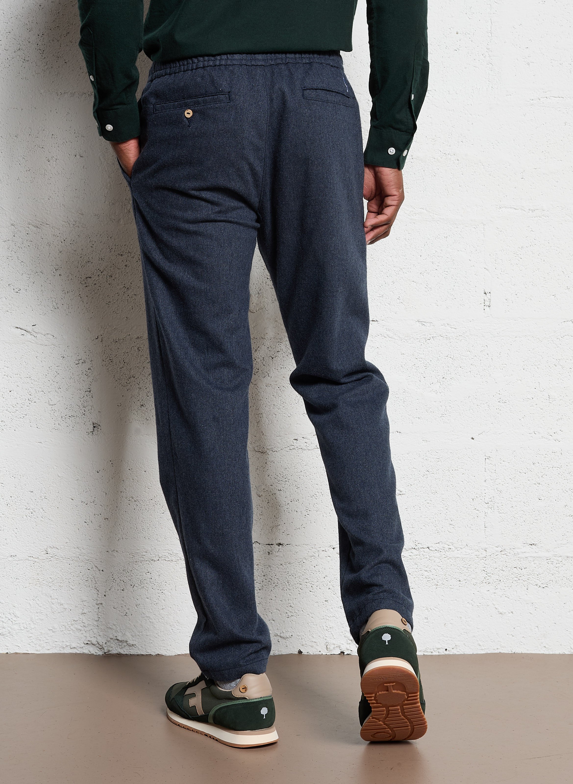 Gerade geschnittene Hose - Woll-Mix FAGUO Blau