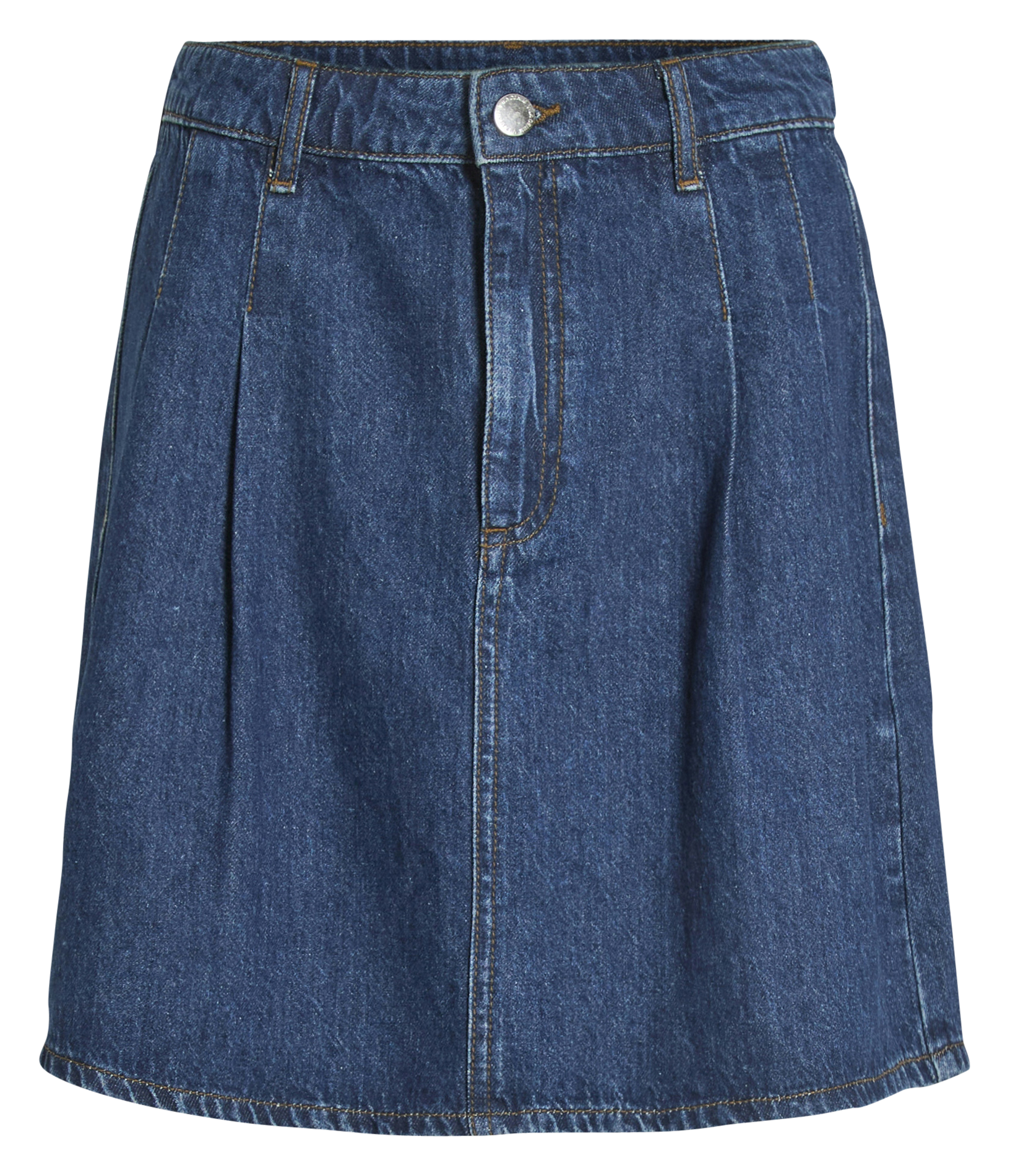 Jupe courte en jean VILA Bleu