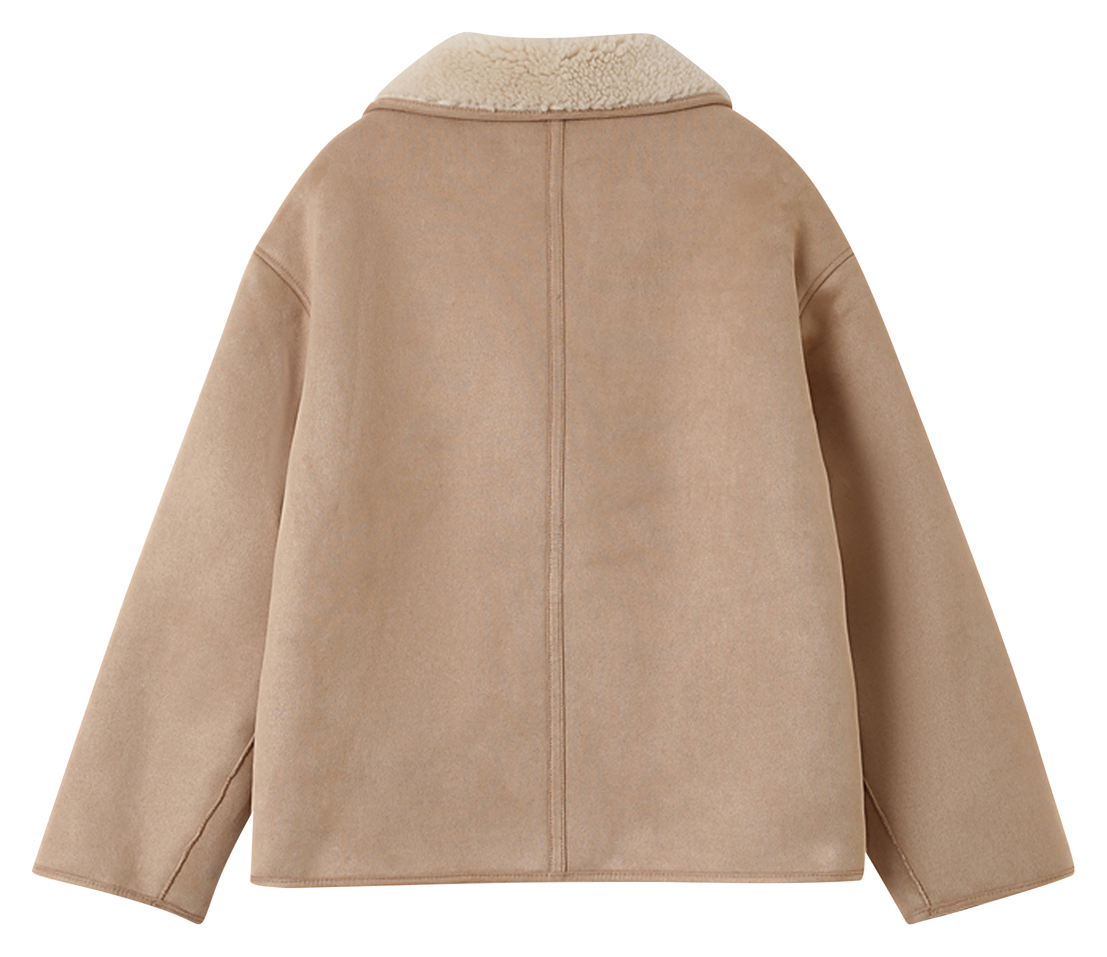 Manteau oversize col châle en fourrure synthétique GRACE ET MILA Rose