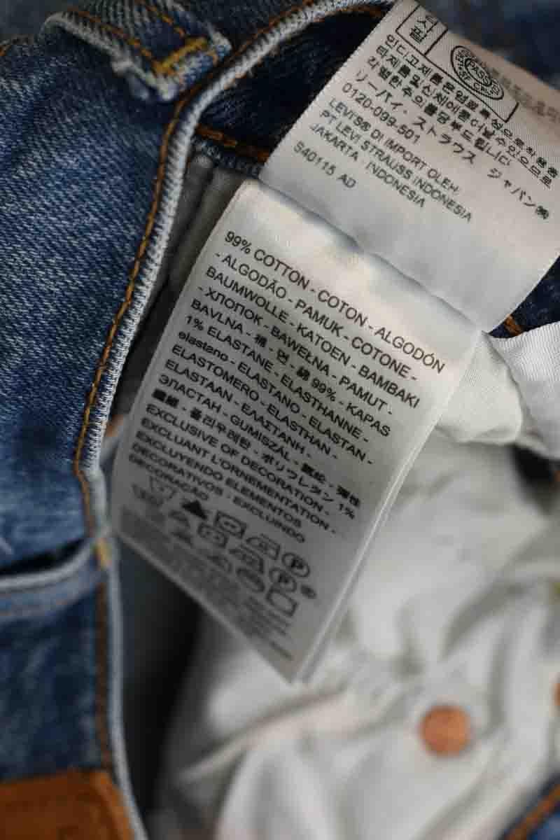 Cotton straight jeans LEVI'S - Seconde main Blue