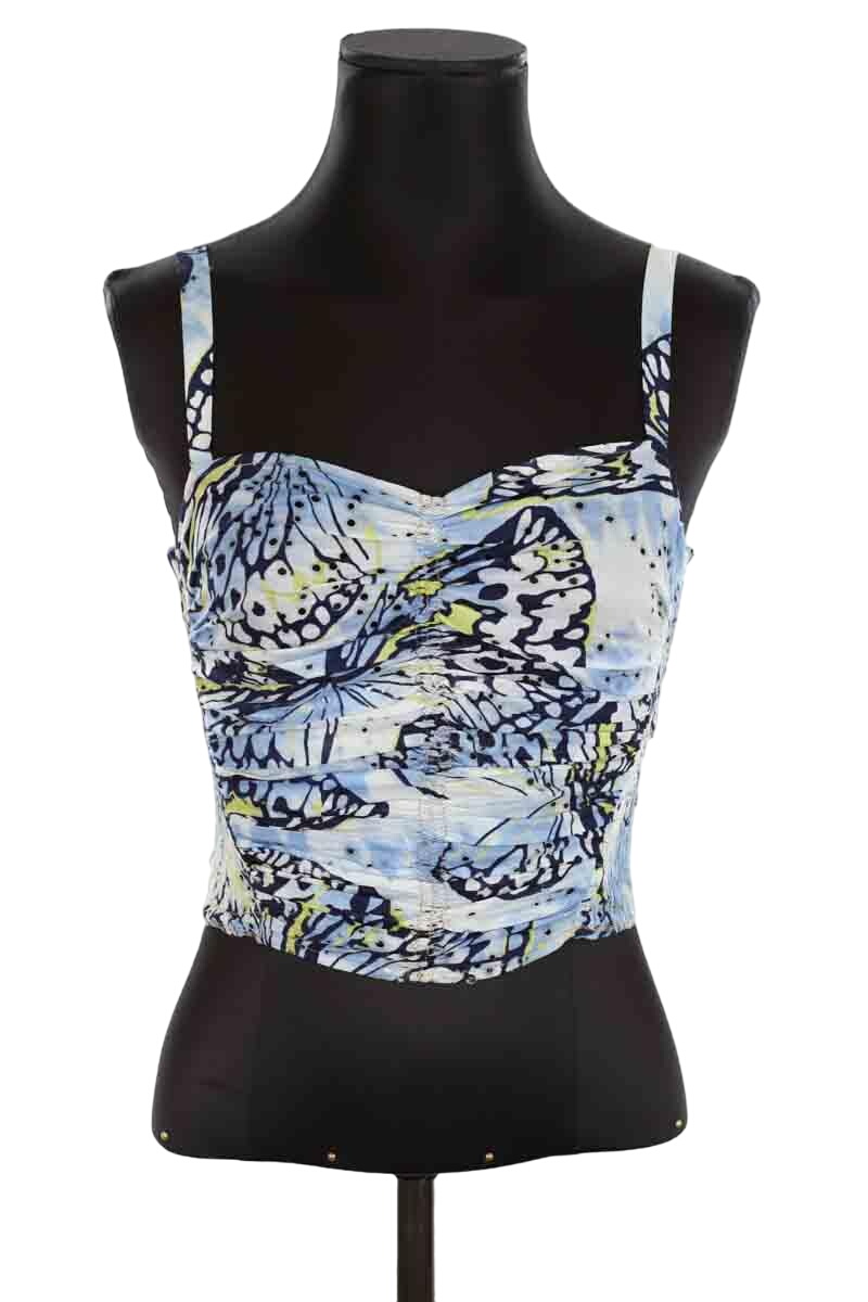 Sleeveless cotton top KENZO - SECONDE MAIN Blue