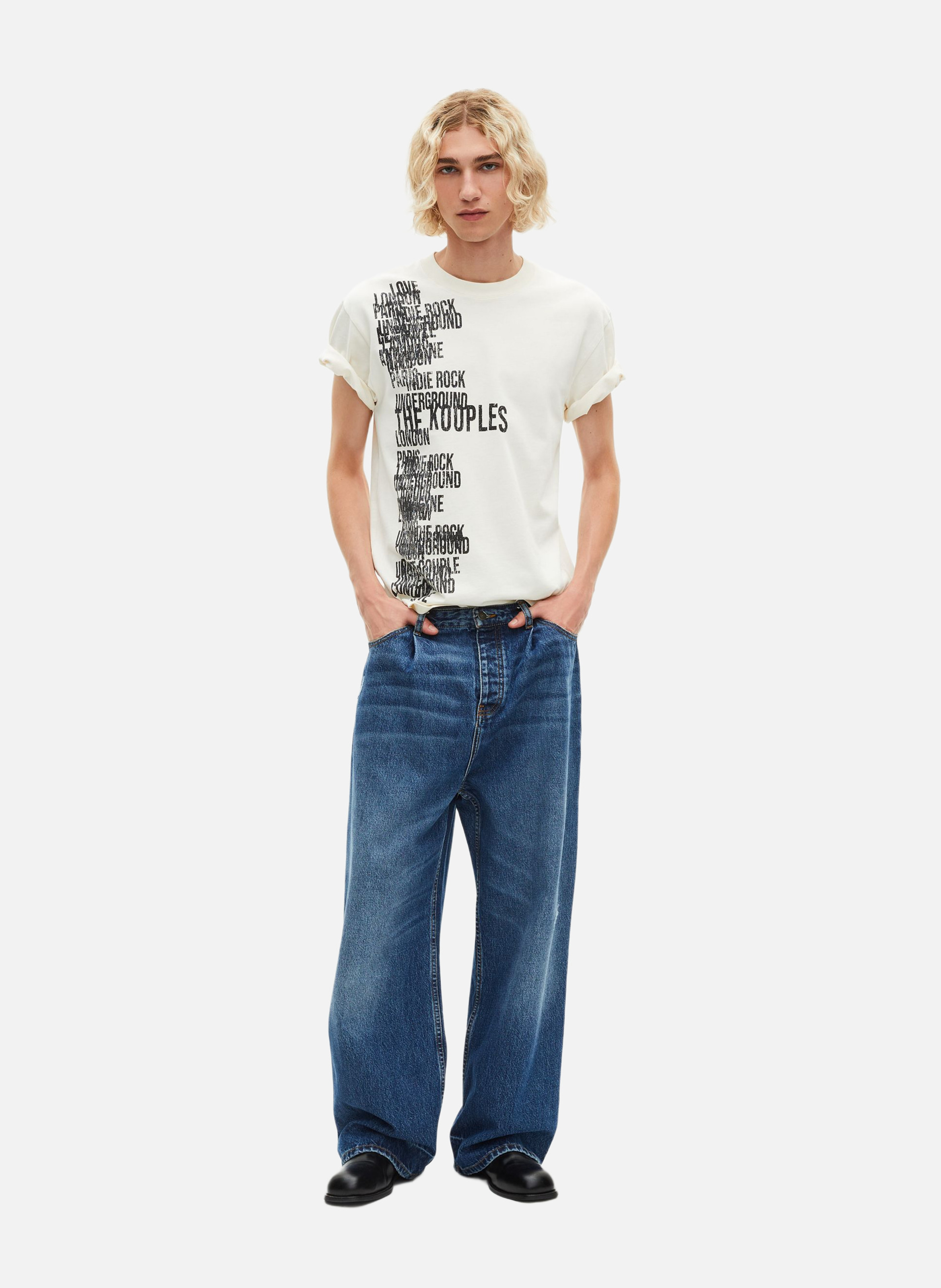 T-shirt avec sérigraphie the kooples THE KOOPLES Beige