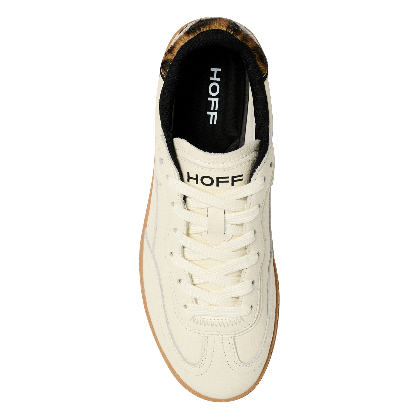 Low-top leather mix sneakers HOFF White