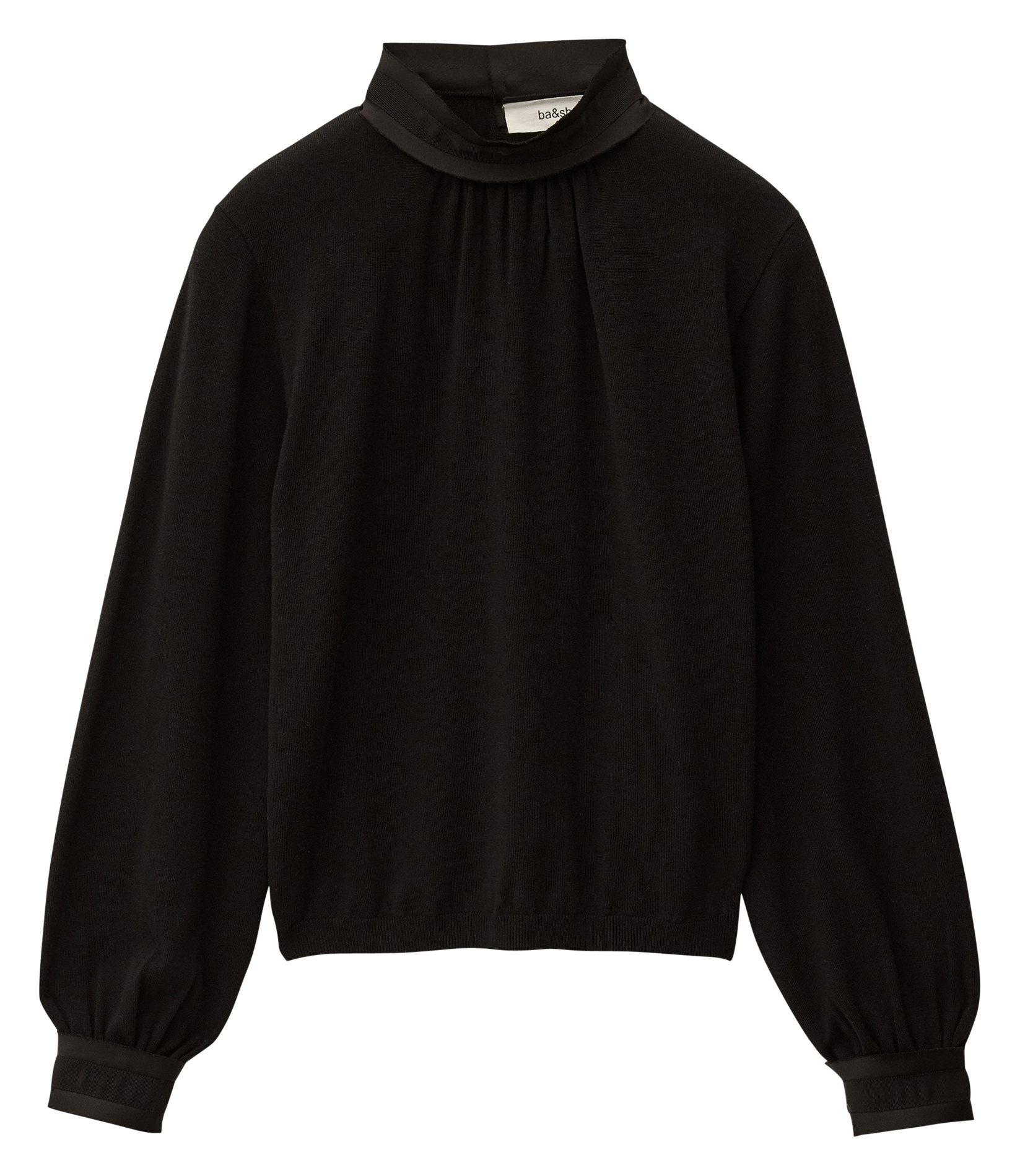 Top droit col montant BA&SH Noir