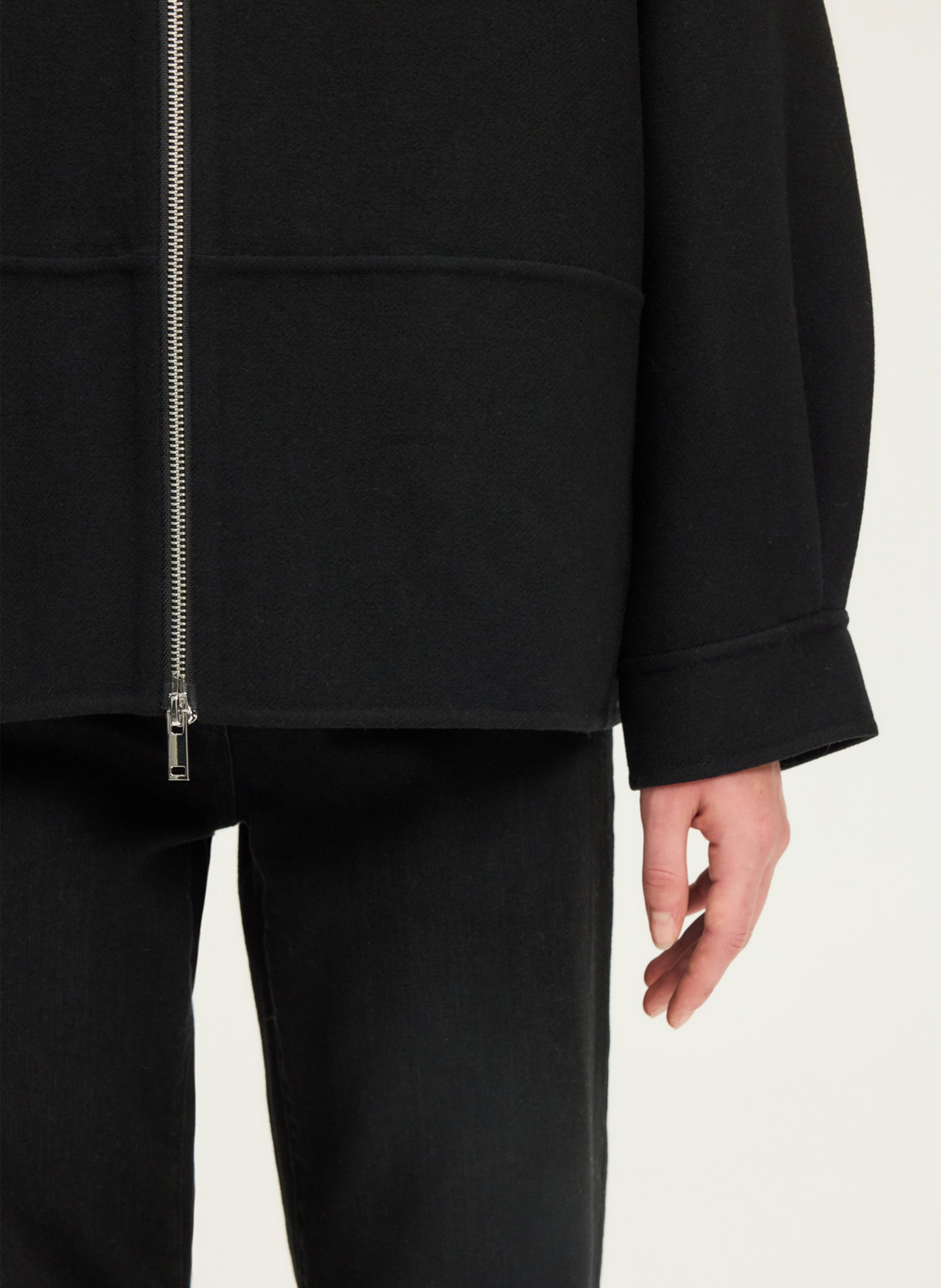 Classic-collar wool coat PABLO Black