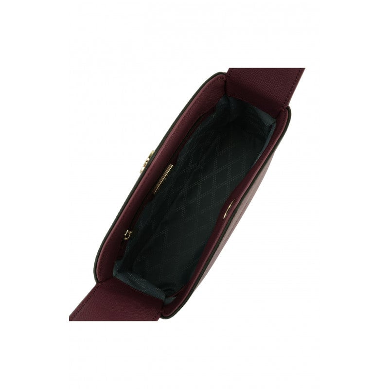 Shoulder bag - coated grain POURCHET Red