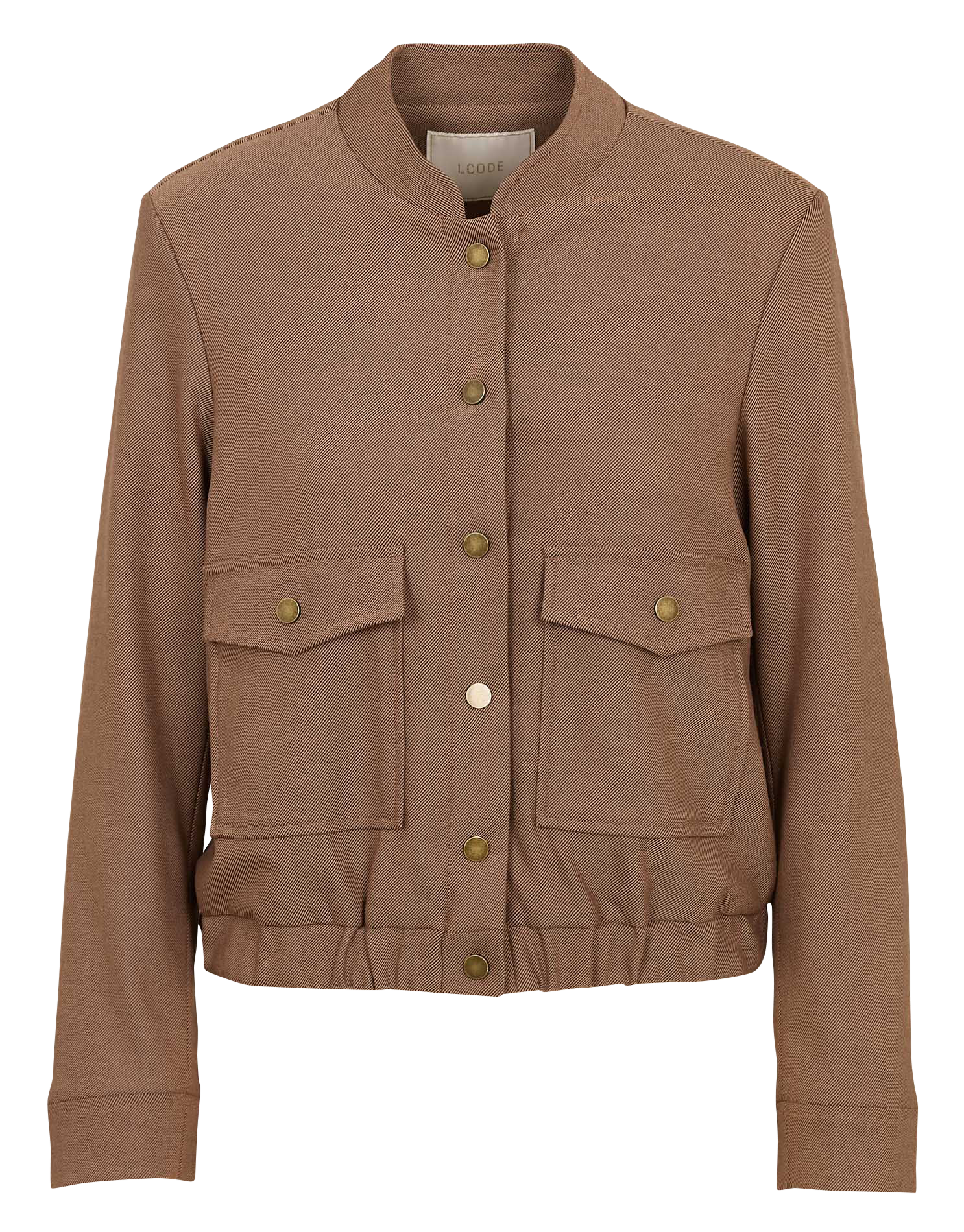 Veste courte boutonnée à motifs I CODE Marron