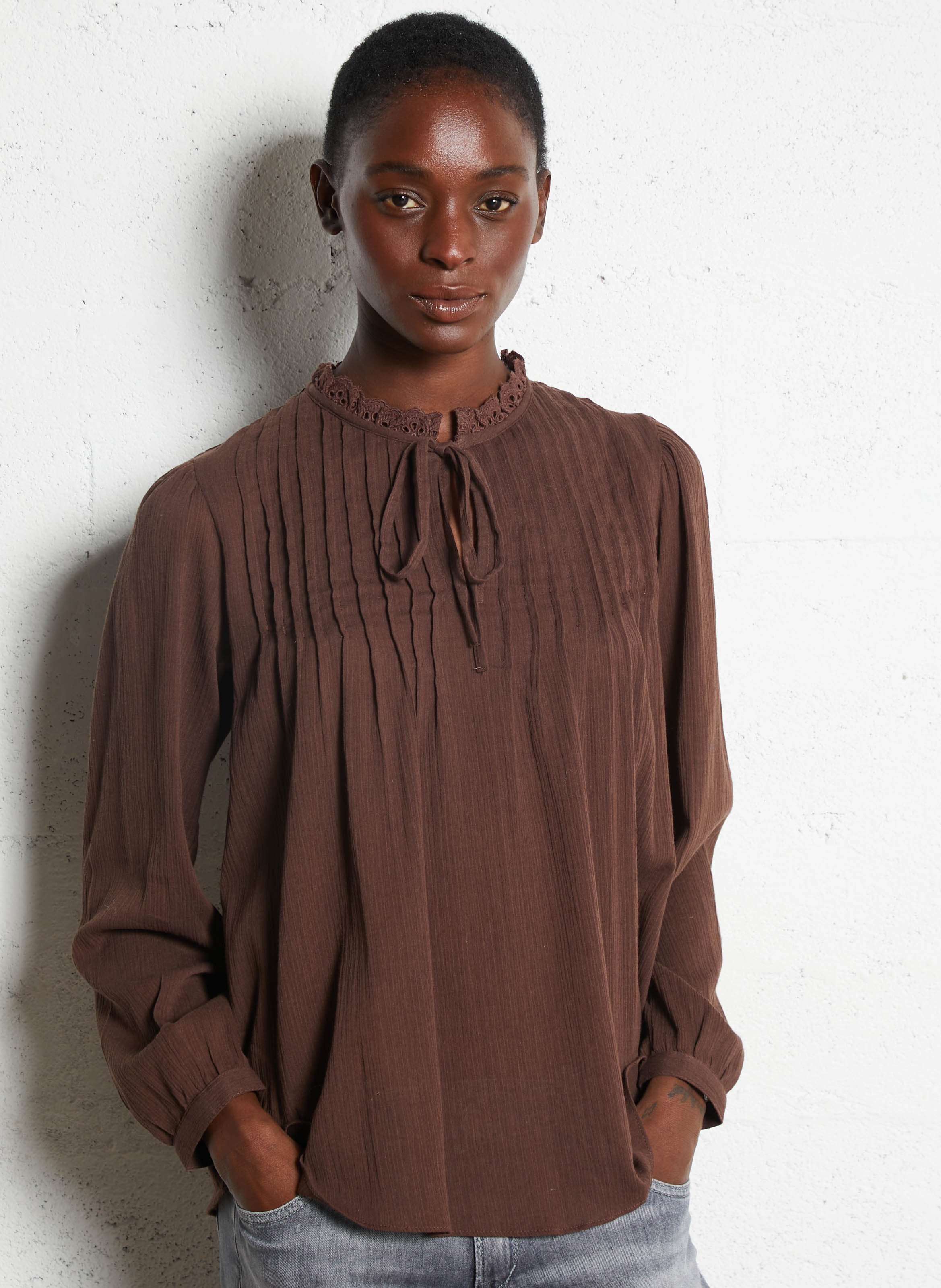 Blouse col tunisien  SUD EXPRESS