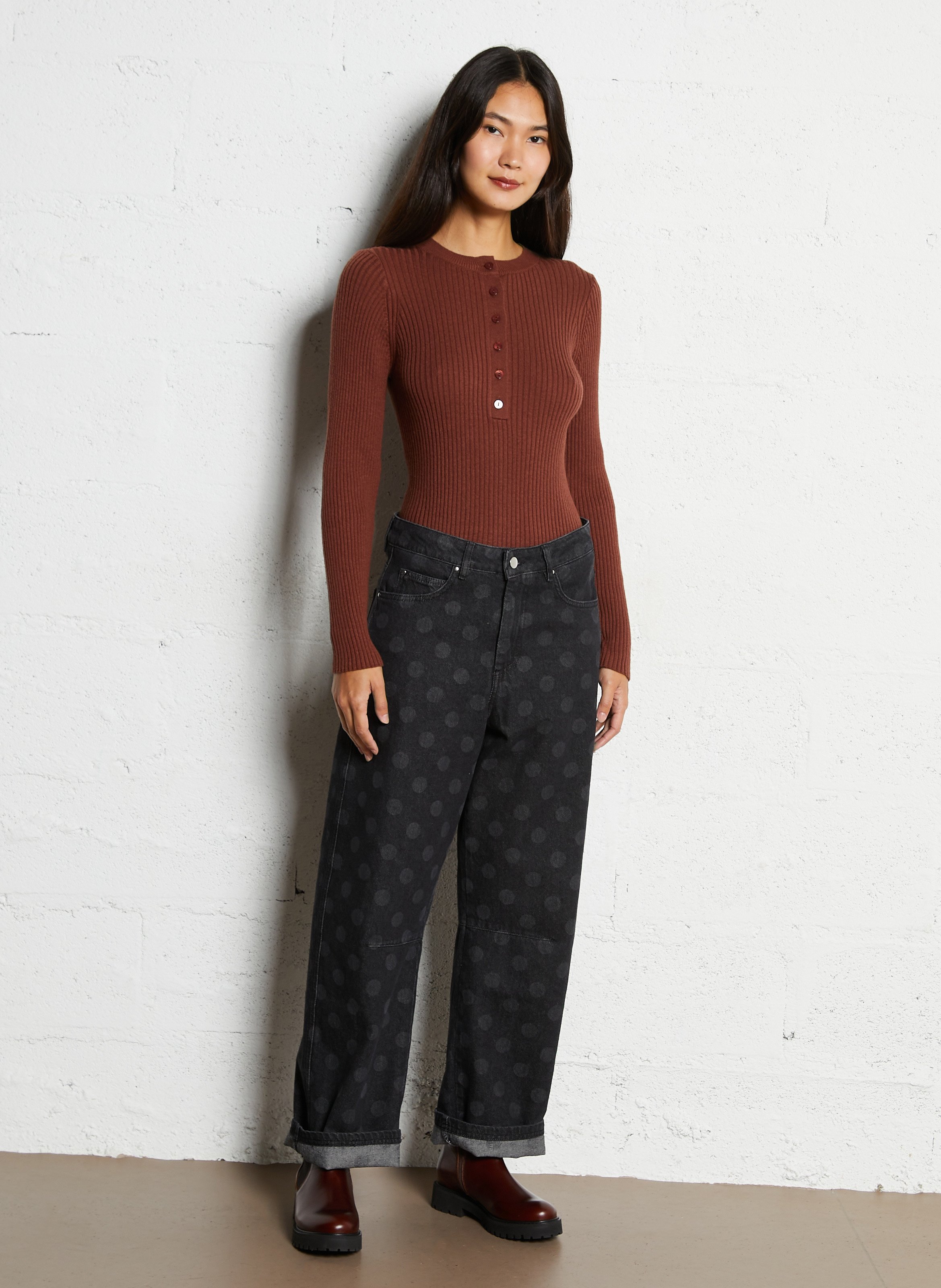 Jean droit imprimé HOD PARIS Noir