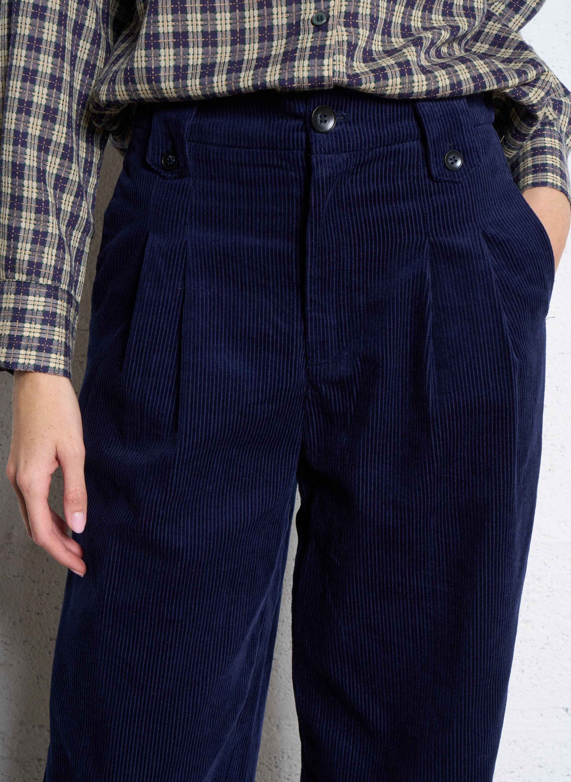 Cordhose - gerade geschnitten  THE KORNER Blau