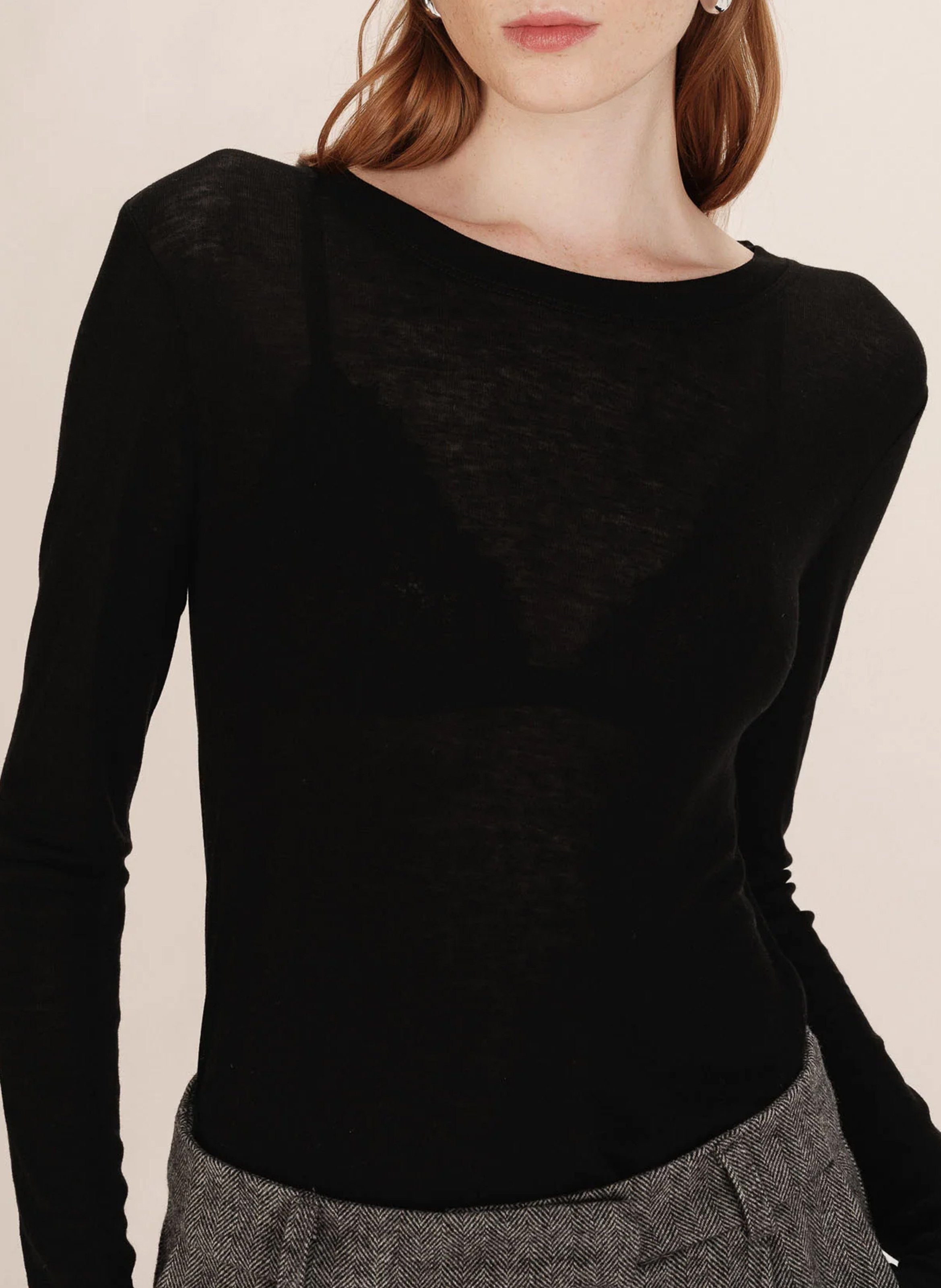 Cotton T-shirt GRACE ET MILA Black