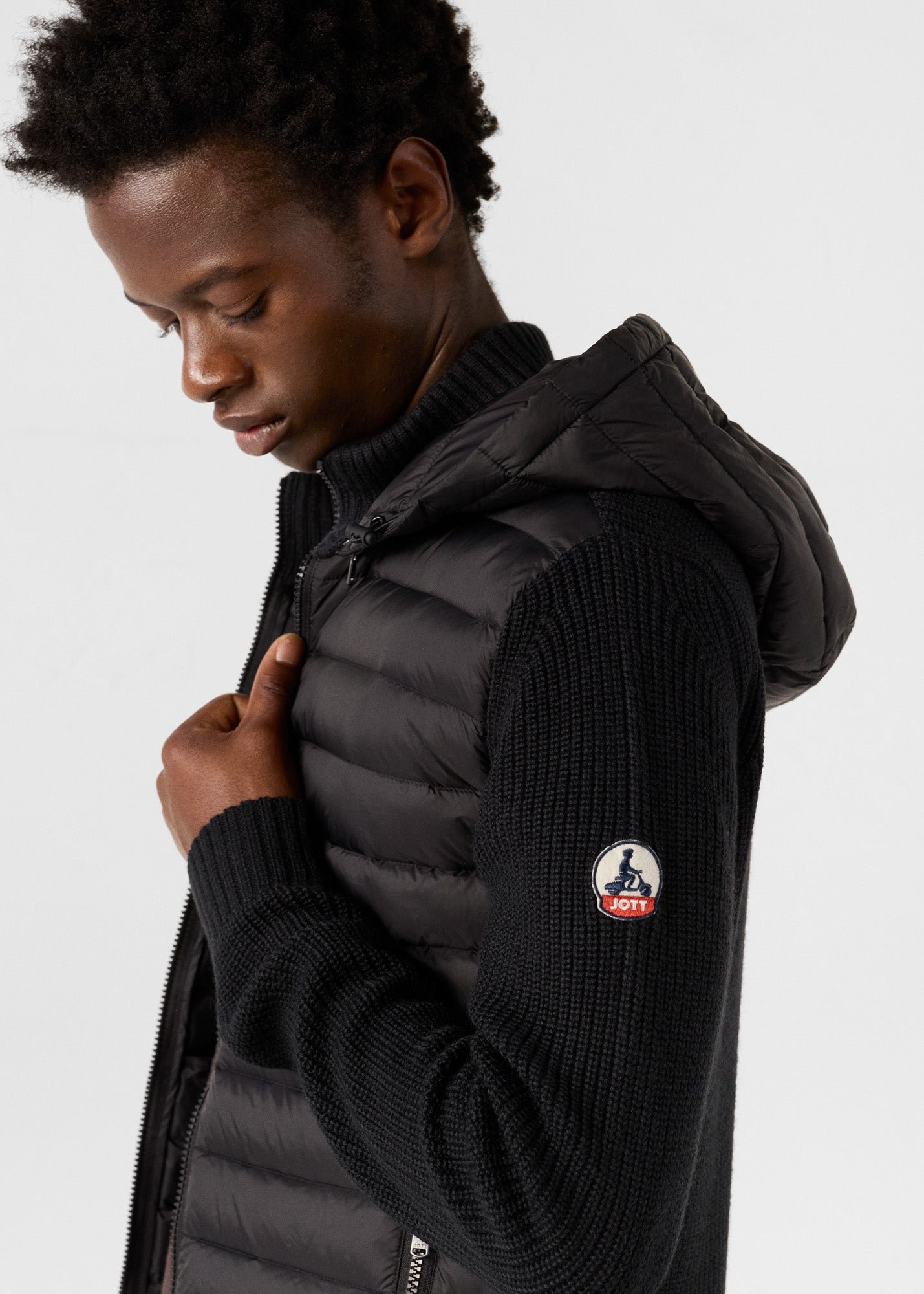 Two-tone jumping down jacket JOTT Black