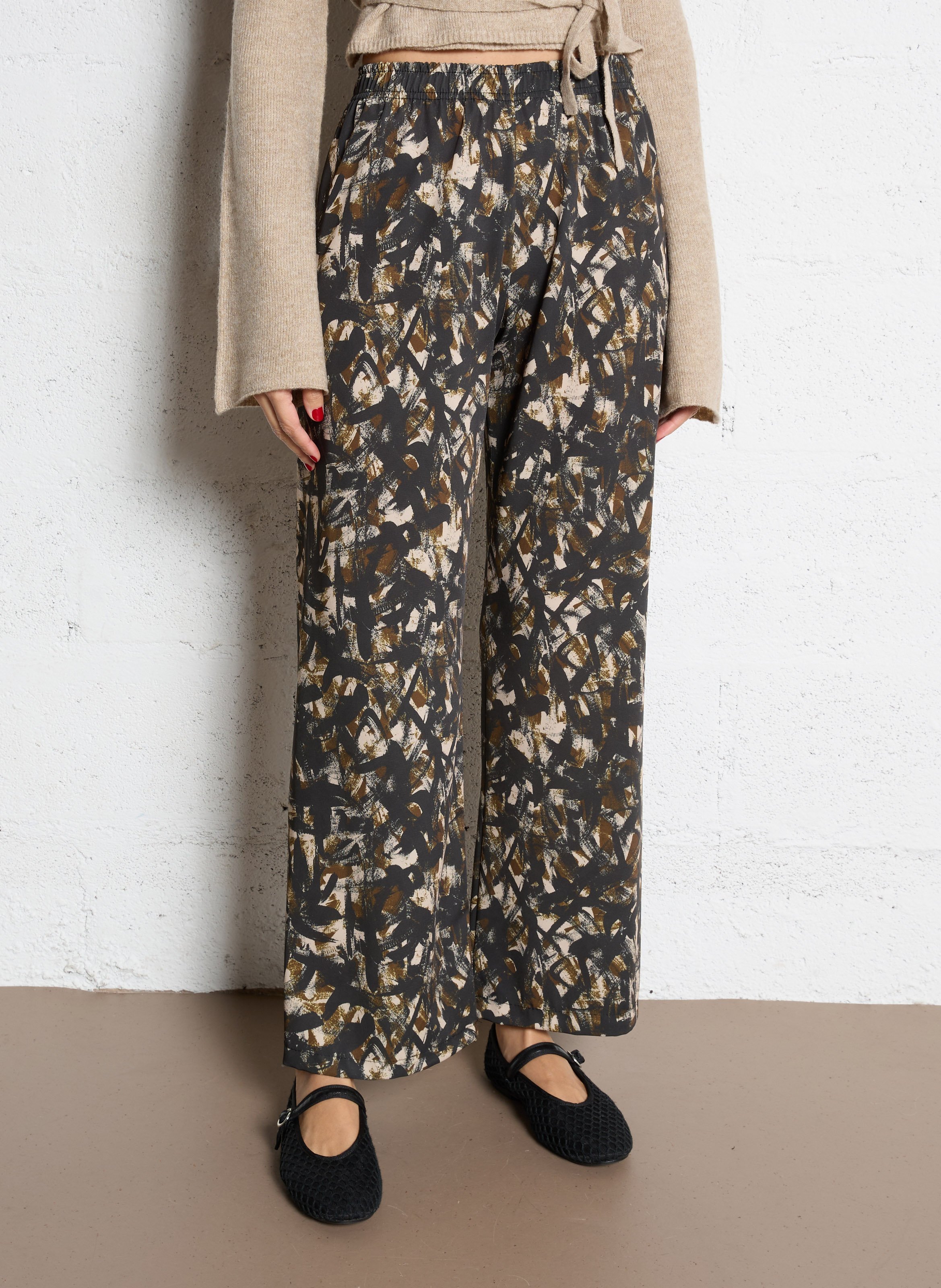 Pantalon large imprimé IMPERIAL Multicolore