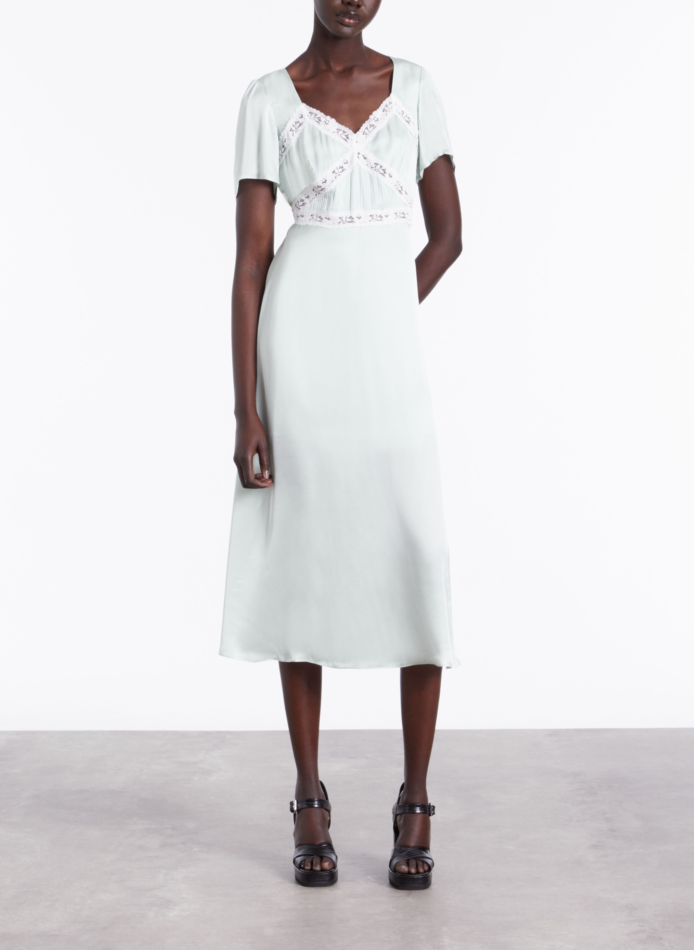 Robe longue col coeur  THE KOOPLES Bleu